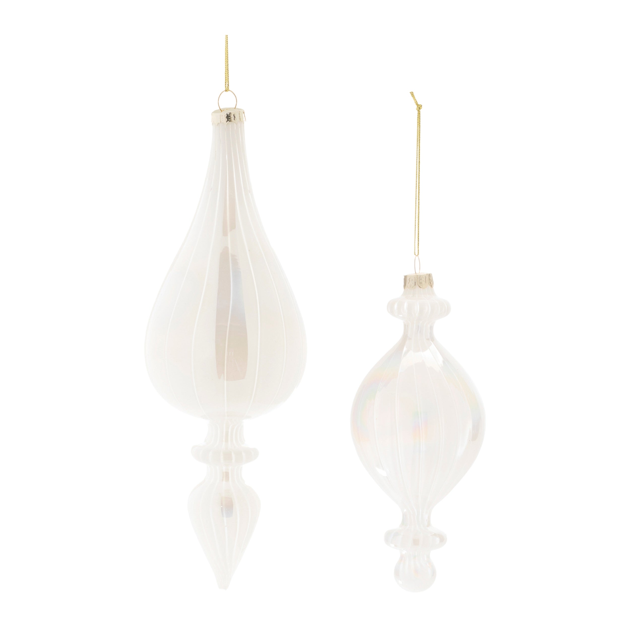 Ornament (2 Asst) 7.5"H, 9"H Glass