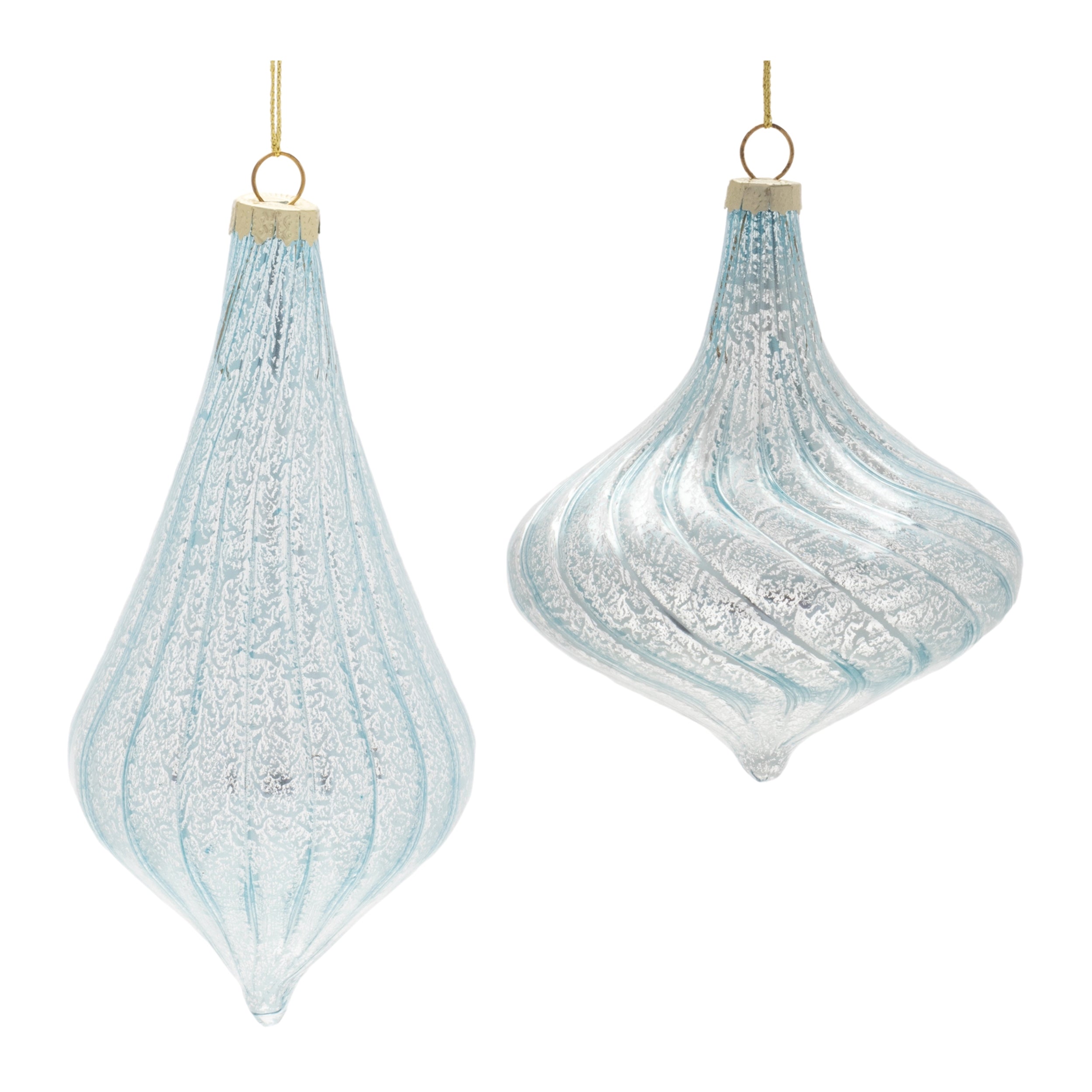 Ornament (2 Asst) 4.5"H, 6"H Glass