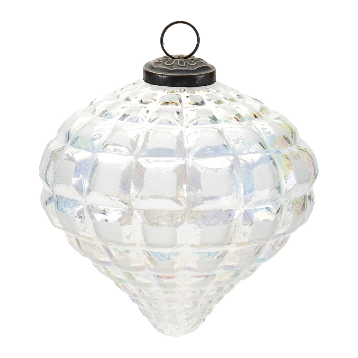 Iridescent Onion Glass Ornaments – Set of 4