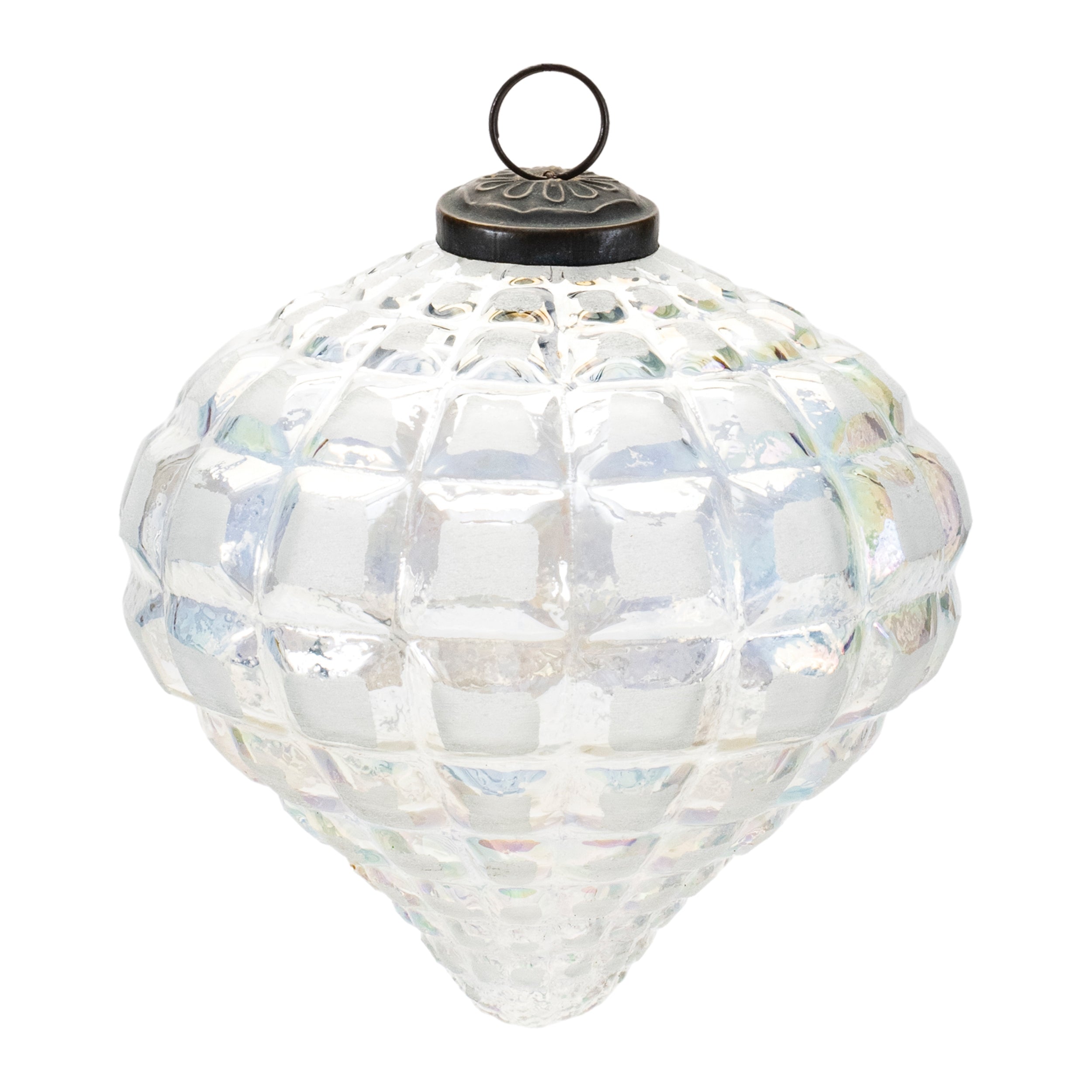 Onion Ornament 5”H Glass