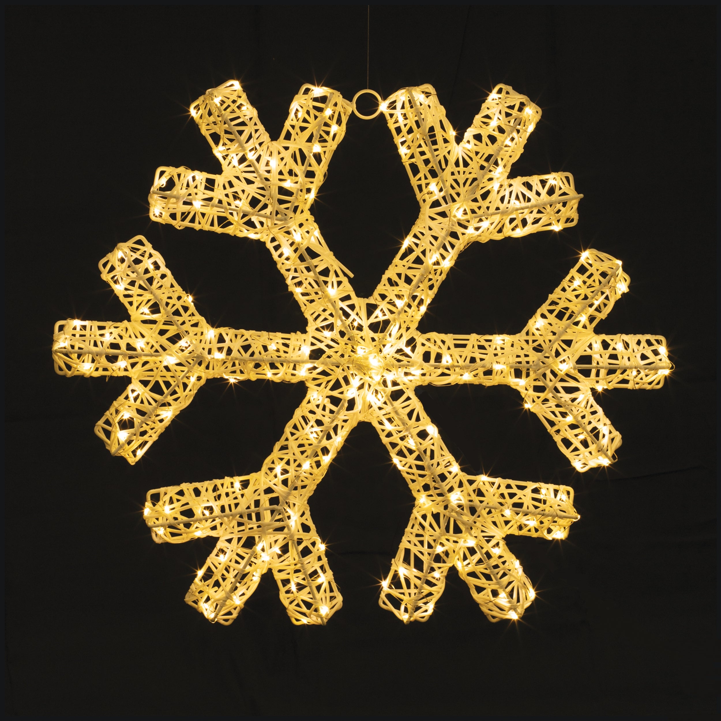 LED Snowflake 24”H Iron Wire UL Plug