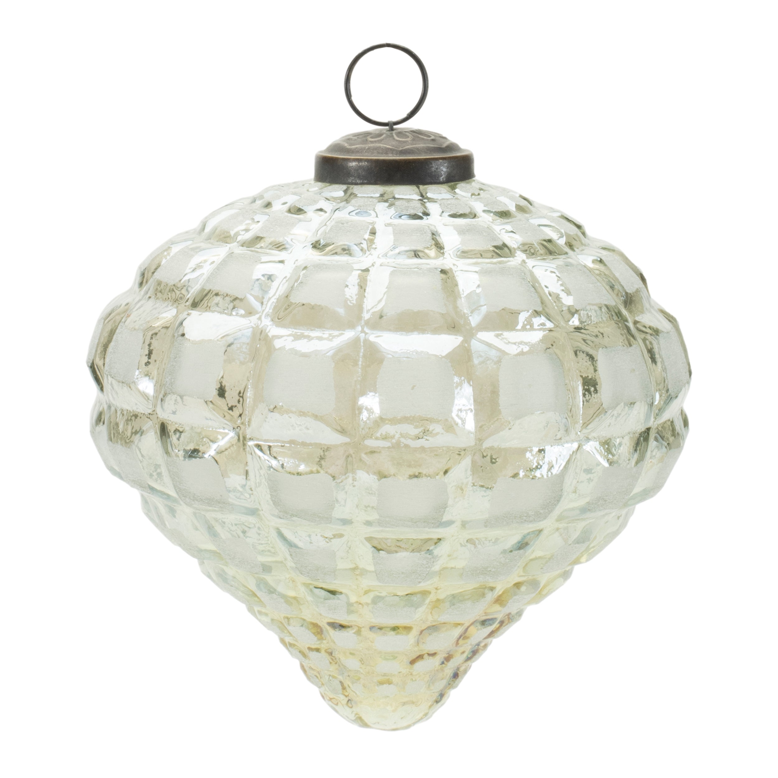 Onion Ornament 5”H Glass