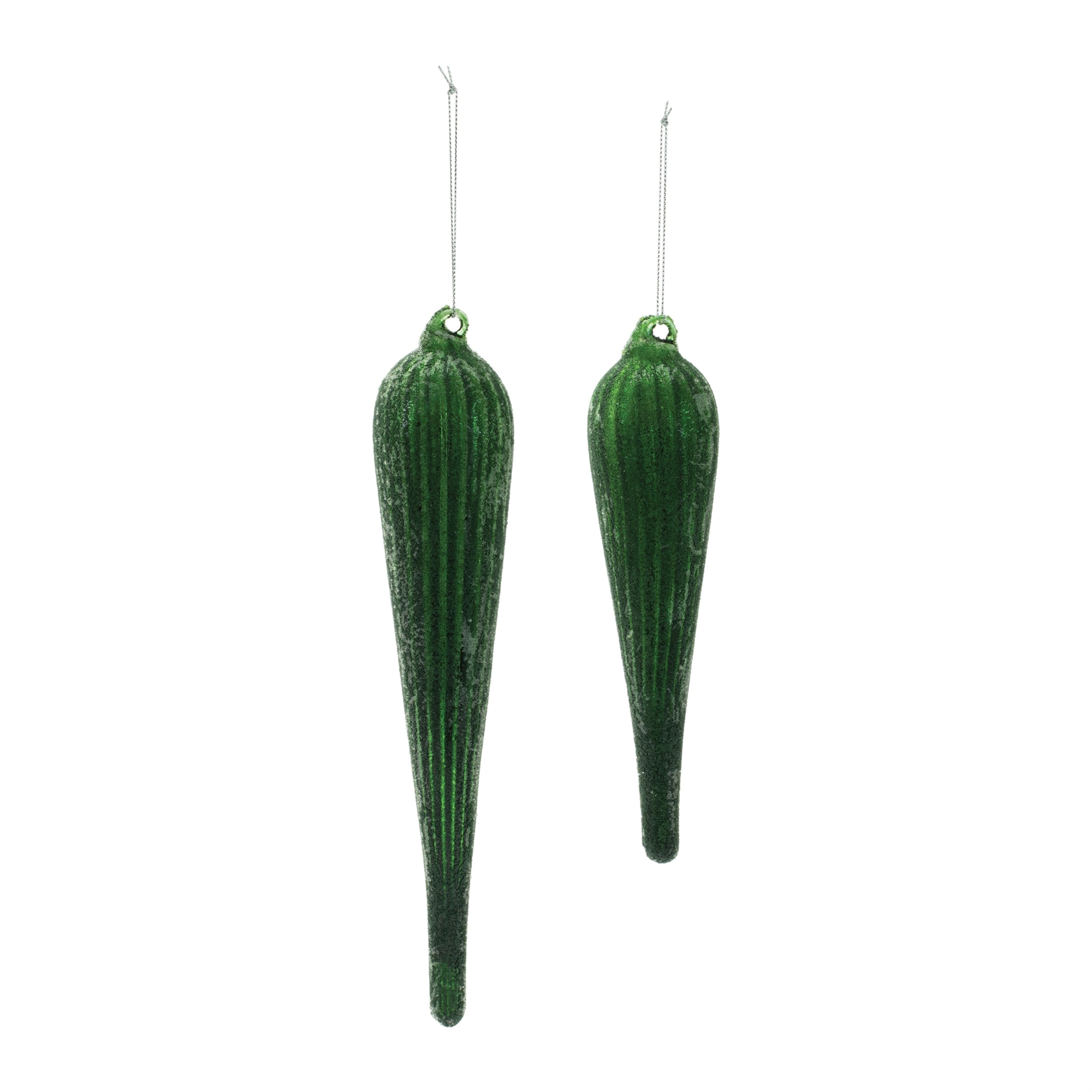 Drop Ornament (Set of 2) 7"H, 10"H Glass