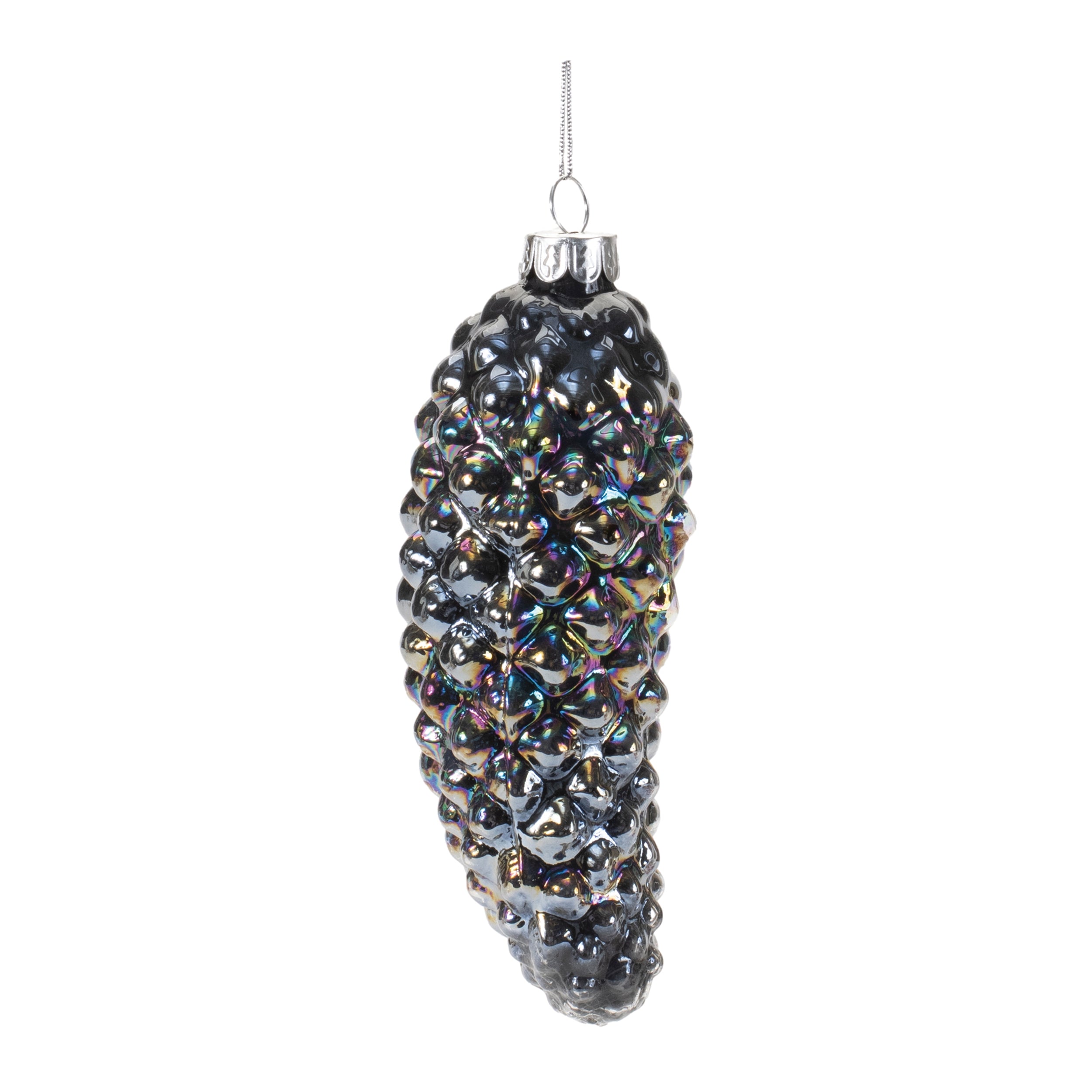 Pine Cone Ornament 5.5”H Glass