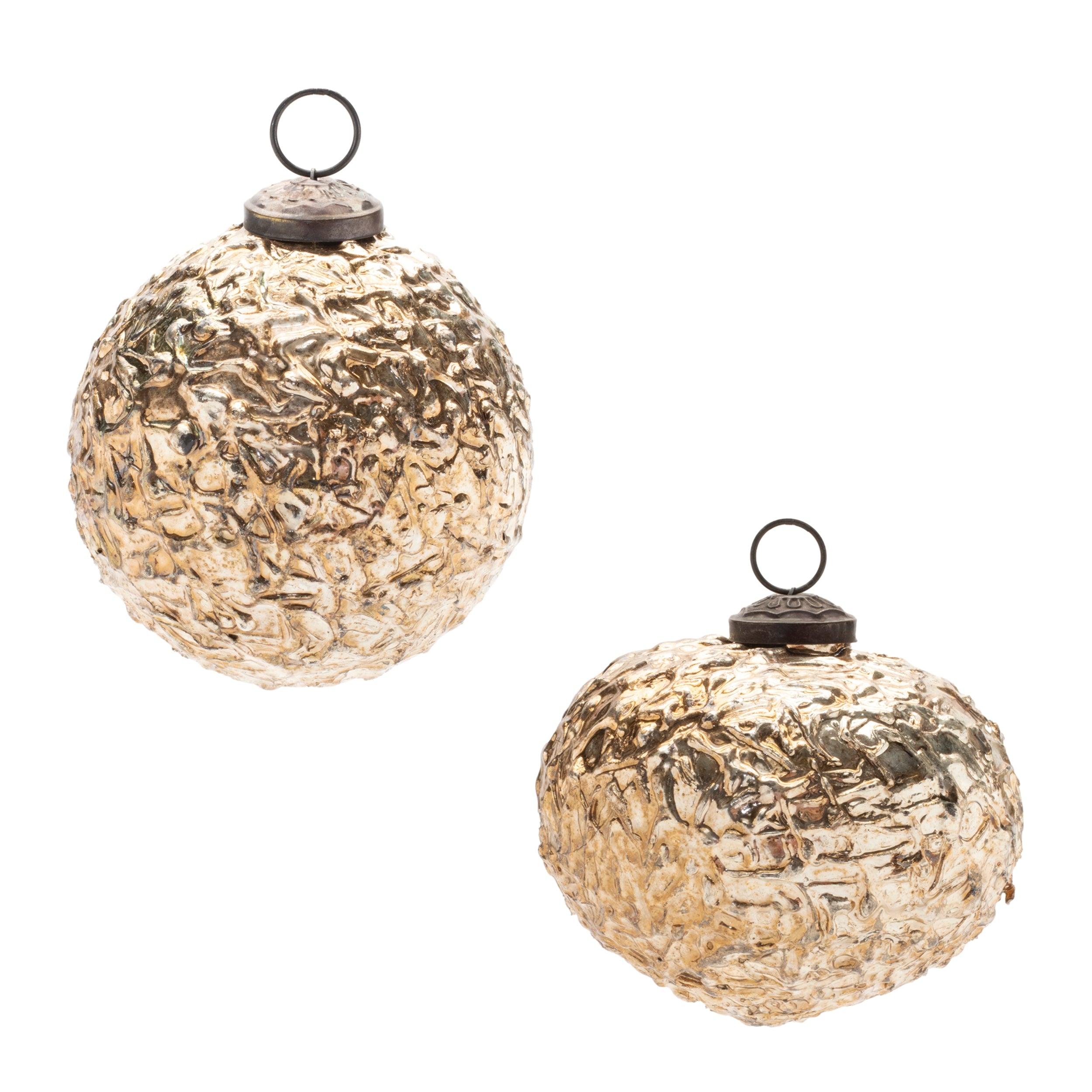 Ornament (2 Asst) 4"D, 4"H Glass