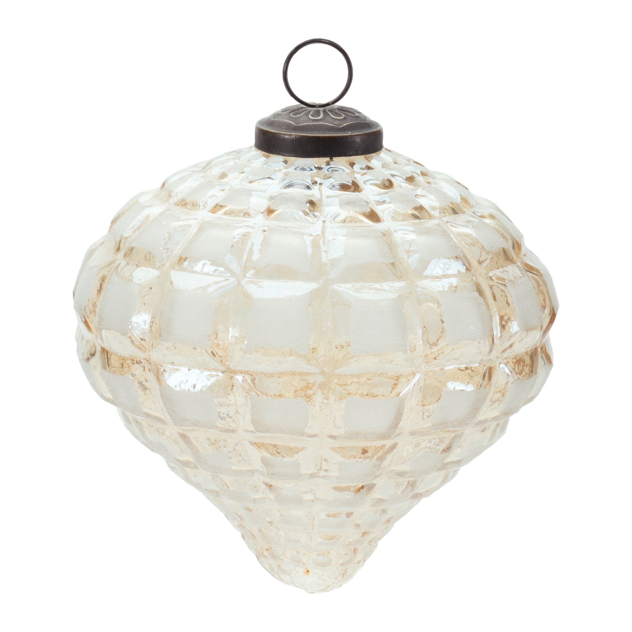Onion Ornament 5”H Glass