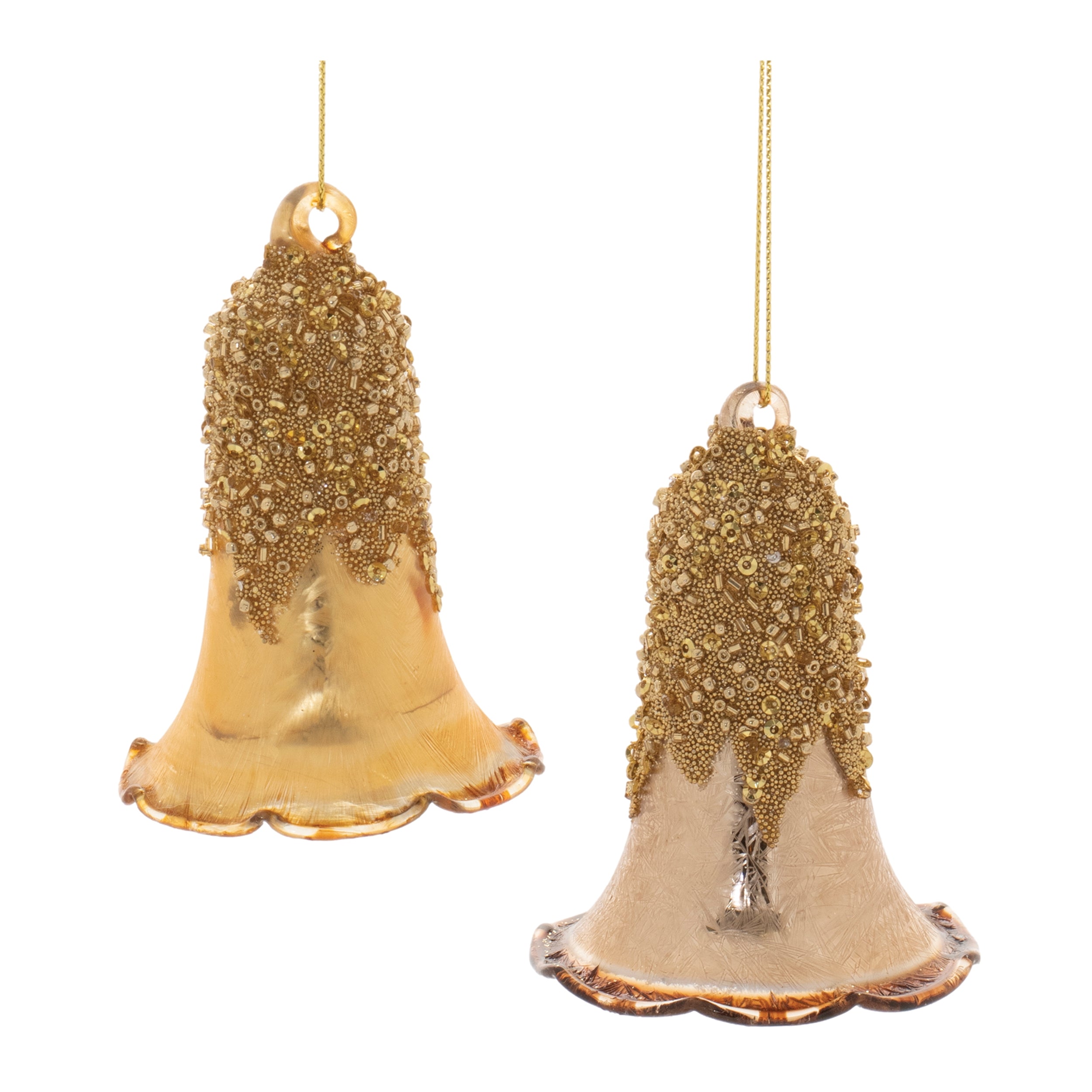 Bell Ornament (2 Asst) 3.5”H Glass