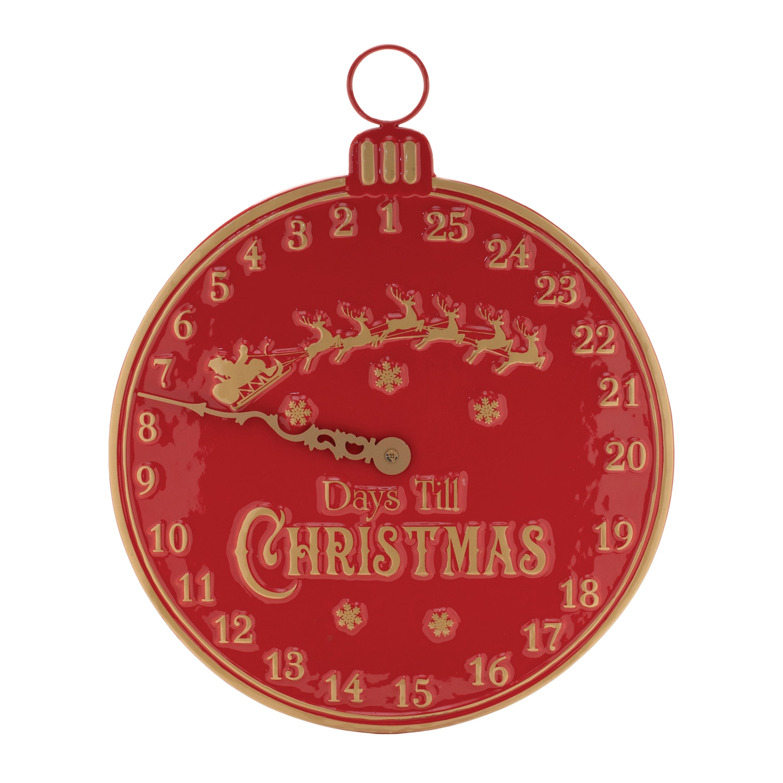 Ornament Countdown Sign 14"D x 17"H Iron