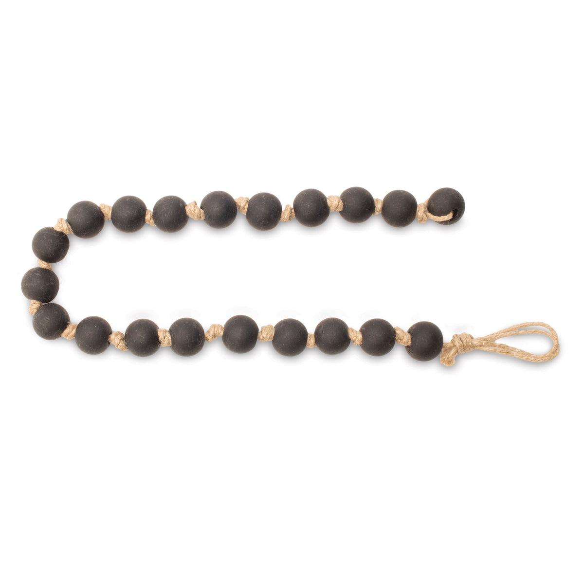 Modern Matte Black Bead Garland (S/2)