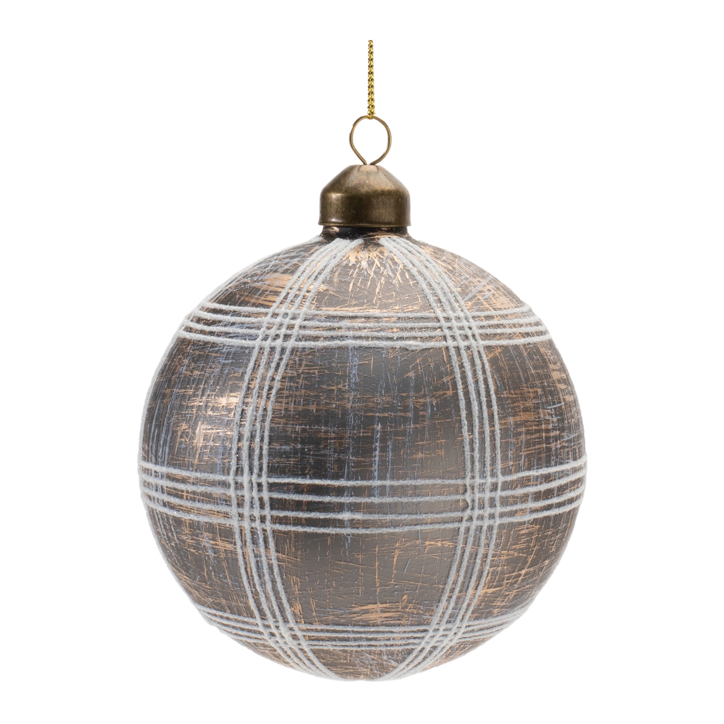 Ball Ornament 4”D Glass