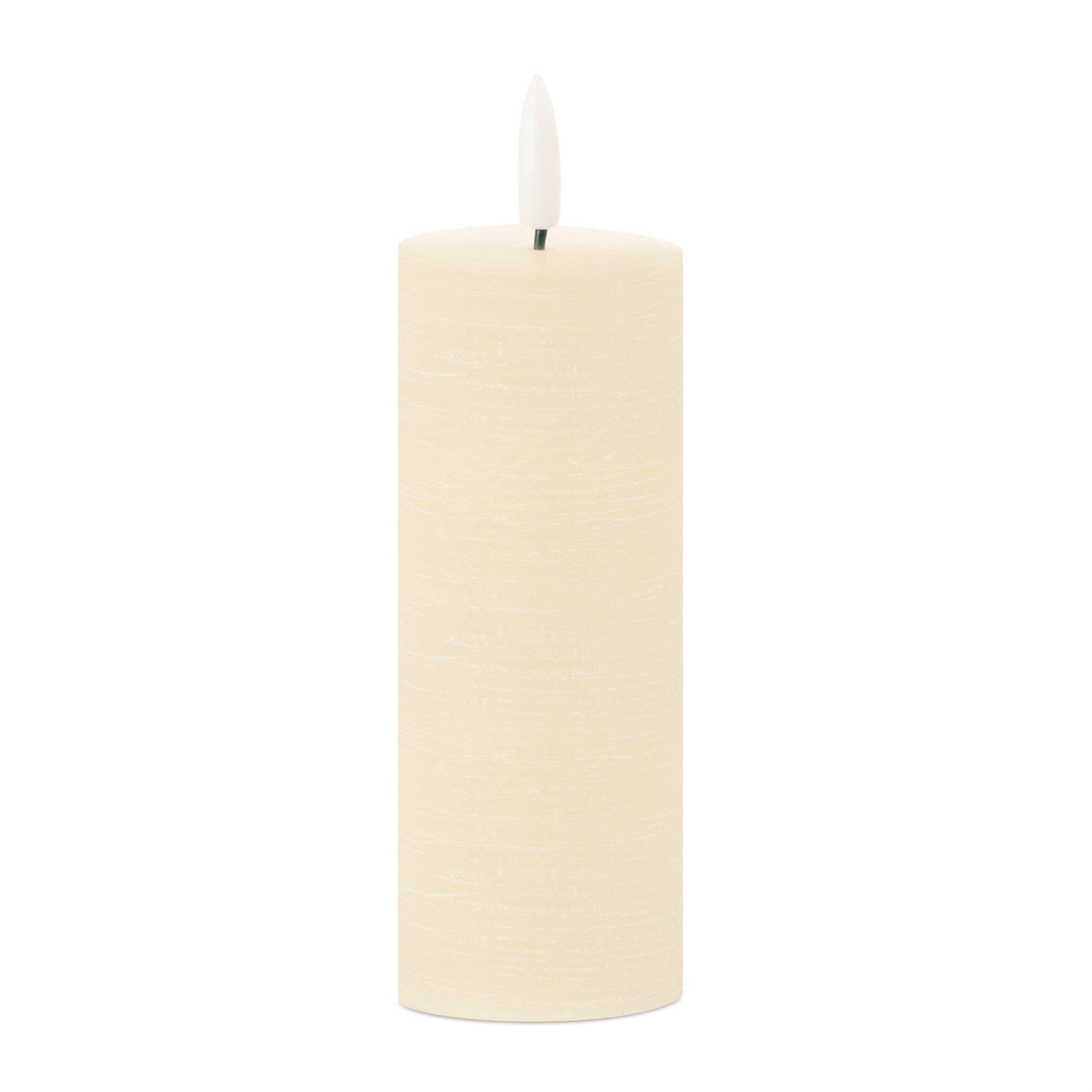FIA Wick Candle CREAM (Set of 4) 2"D x 5"H Wax/Plastic 2 AA Batteries Not Included