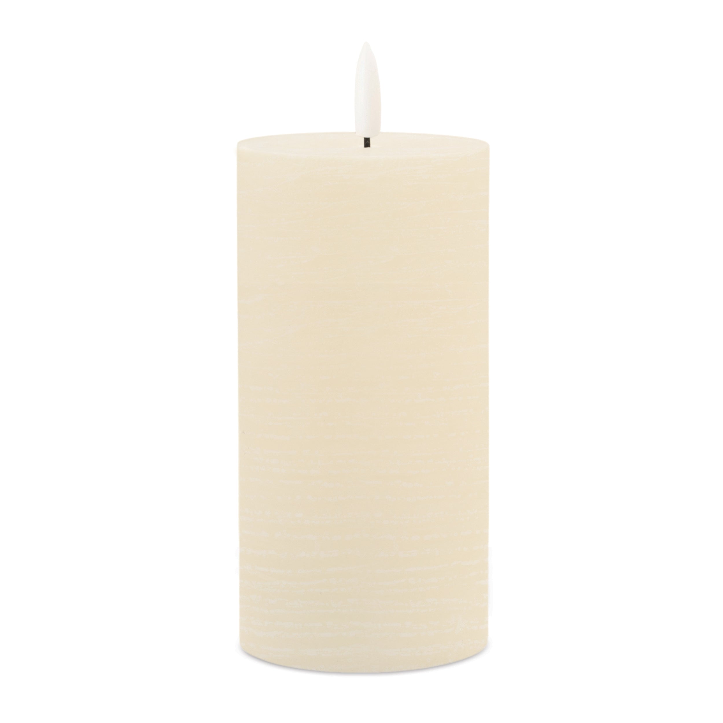 FIA Wick Candle CREAM (Set of 2) 3"D x 6"H Wax/Plastic 2 C Batteries Not Included