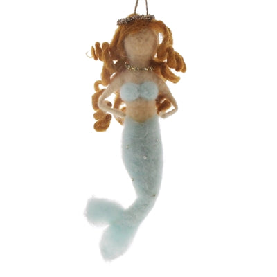 Mermaid Ornament, Felt - Blue - Blue