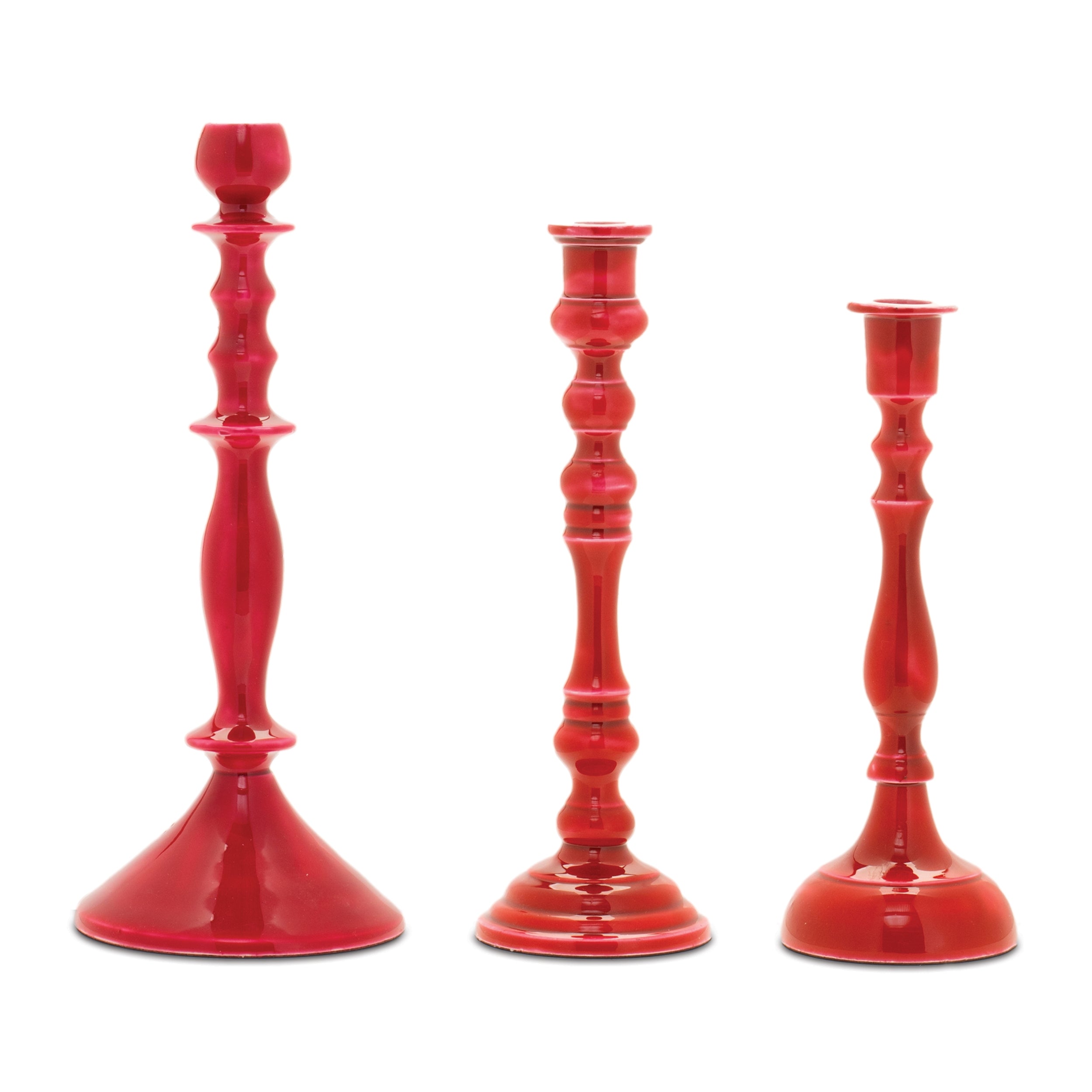 Candle Holder (Set of 3) 9"H, 10.5"H, 12"H Aluminum