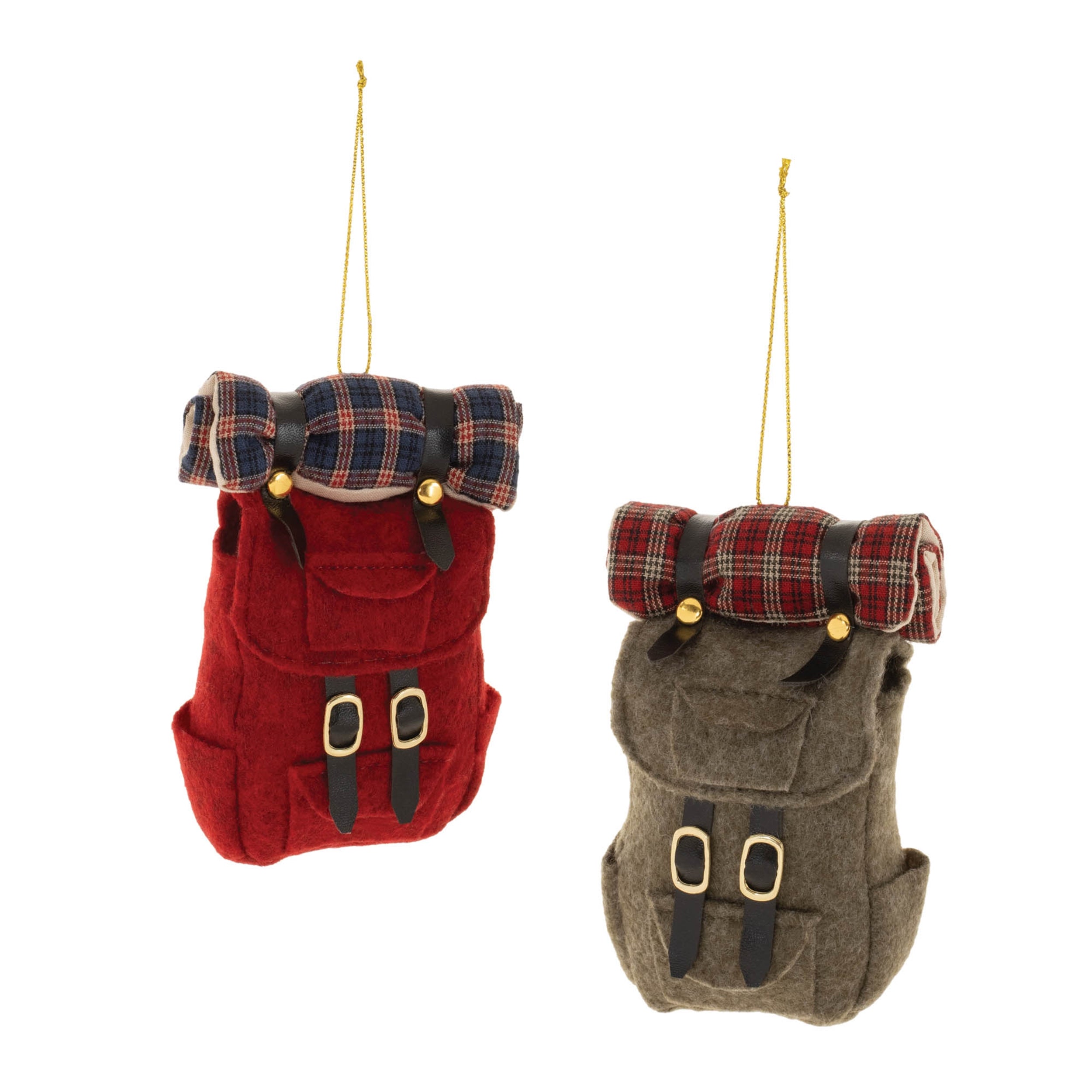 Backpack Ornament (Set of 12) 4.5"H Polyester