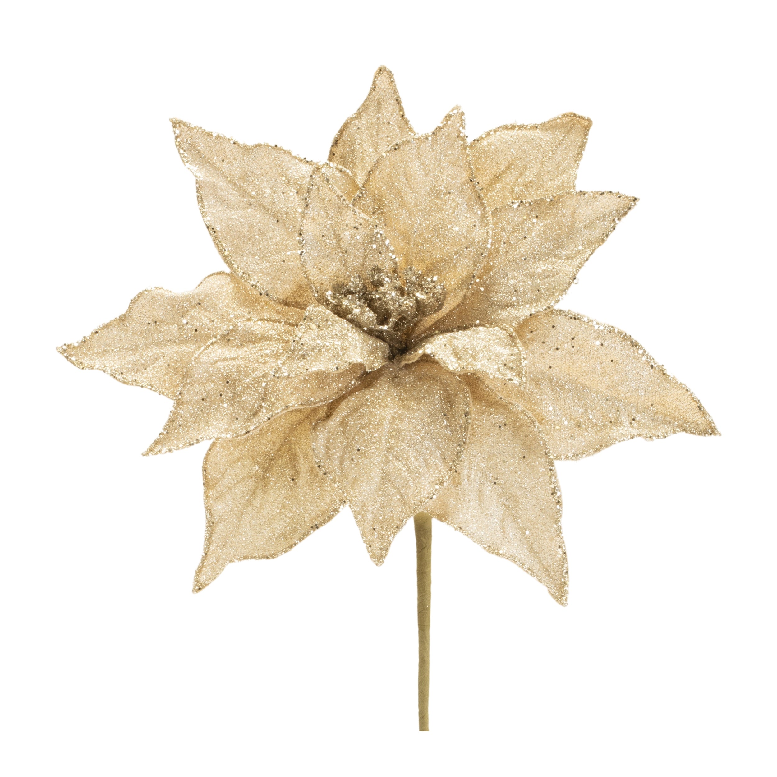Poinsettia Stem 21”H Polyester