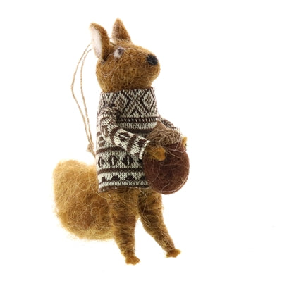 Felt Squirrel with Nut