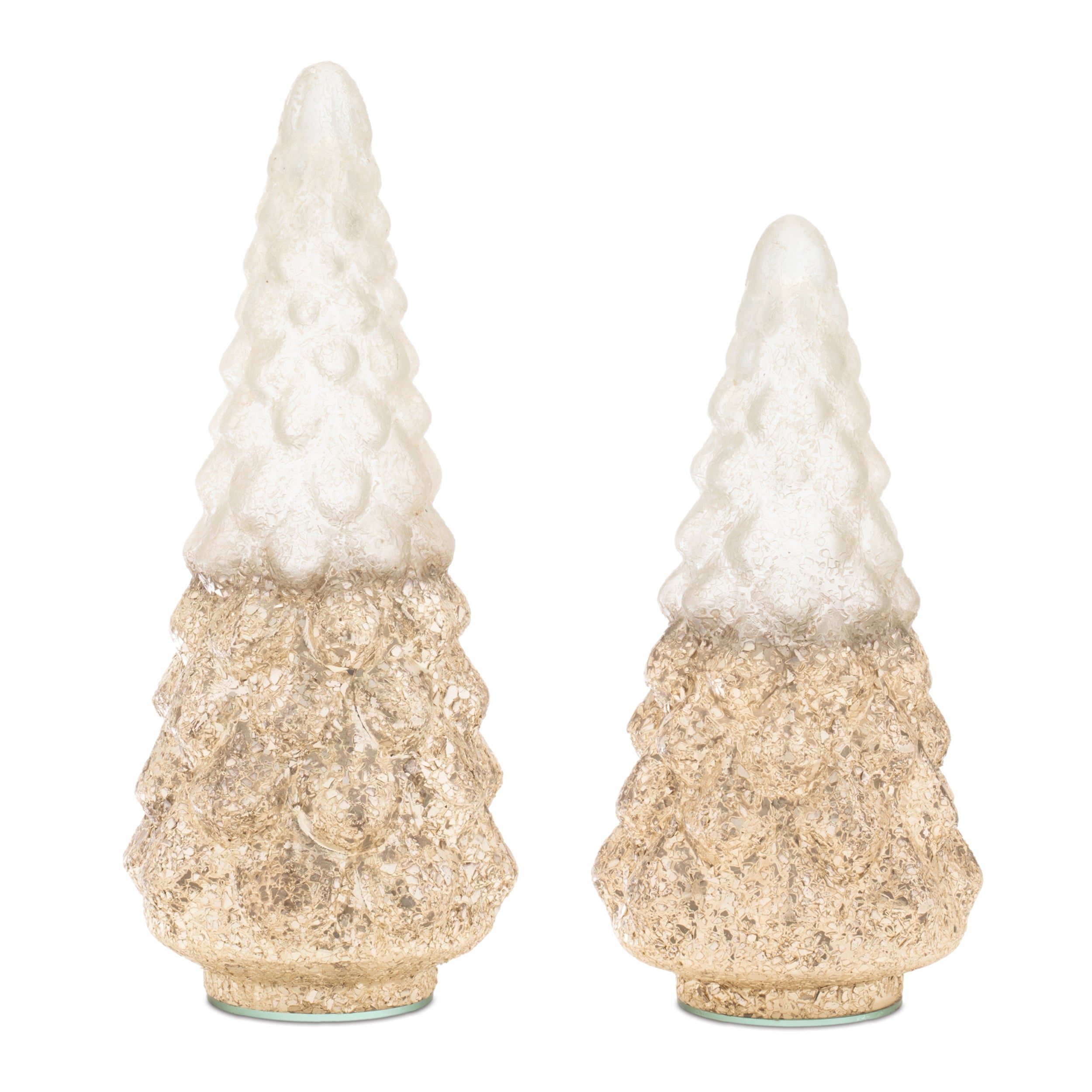 Tree (Set of 2) 12"H, 14.5"H Glass