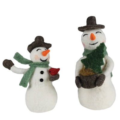Snowmen, Felt - Set of 2