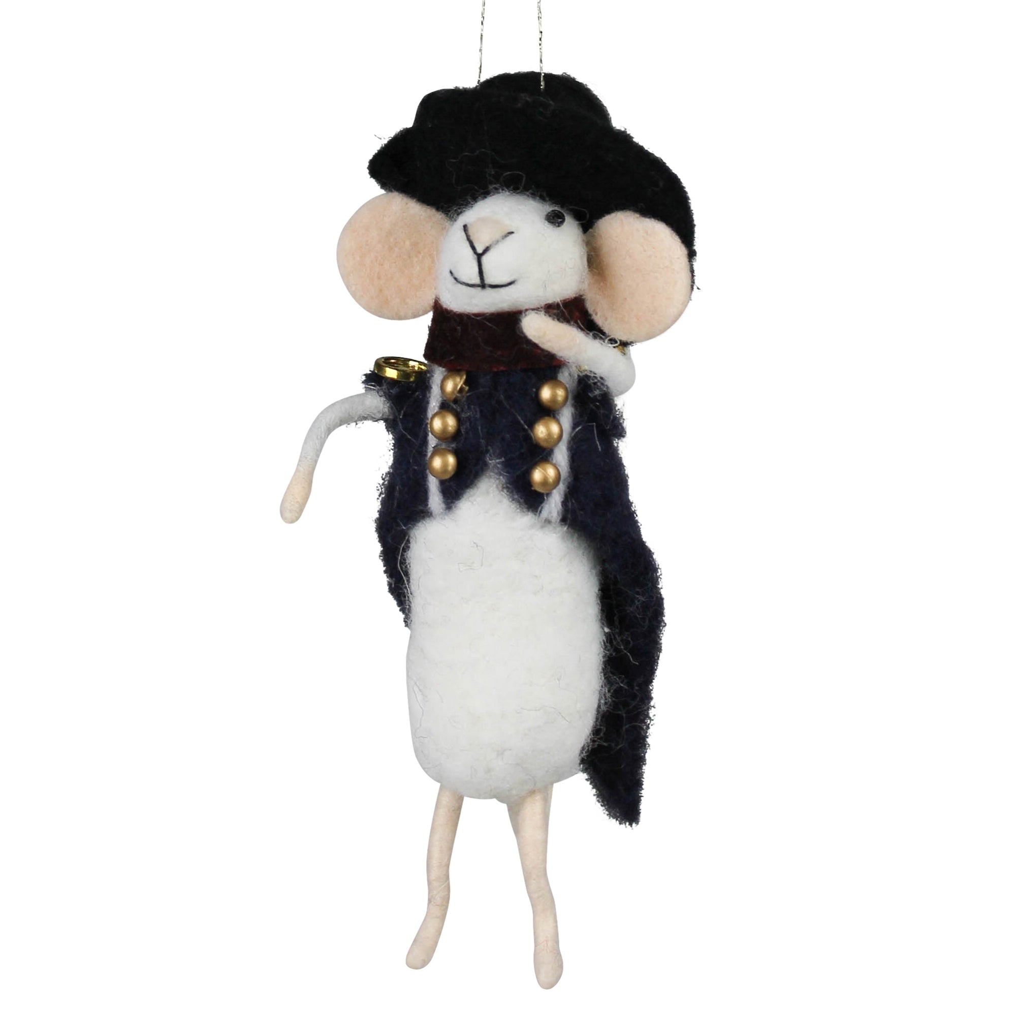 Napoleon Mouse Ornament, Felt