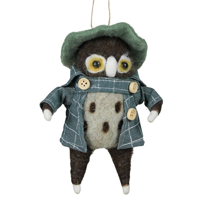 Barn Owl Ornament, Felt