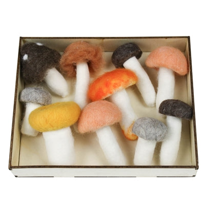 Felt Mushrooms, Felt, Box/10