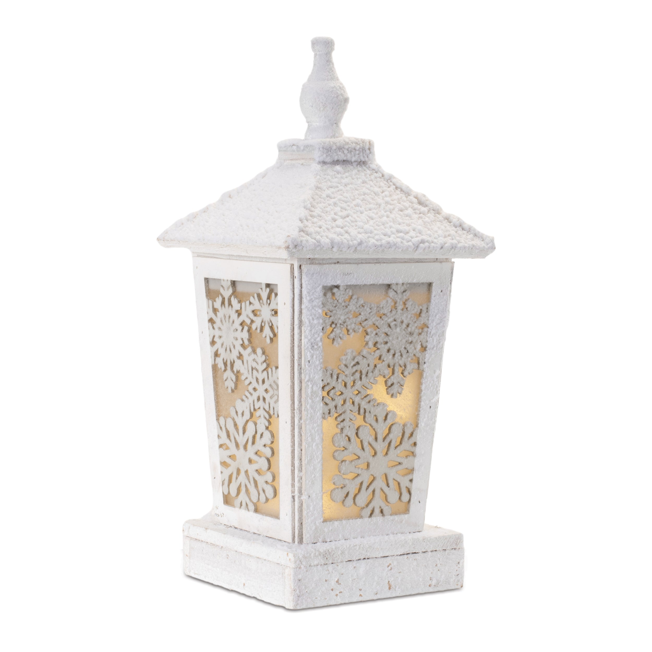 Lantern 16.5”H Wood 3 AA Batteries Not Included/USB Cord Included