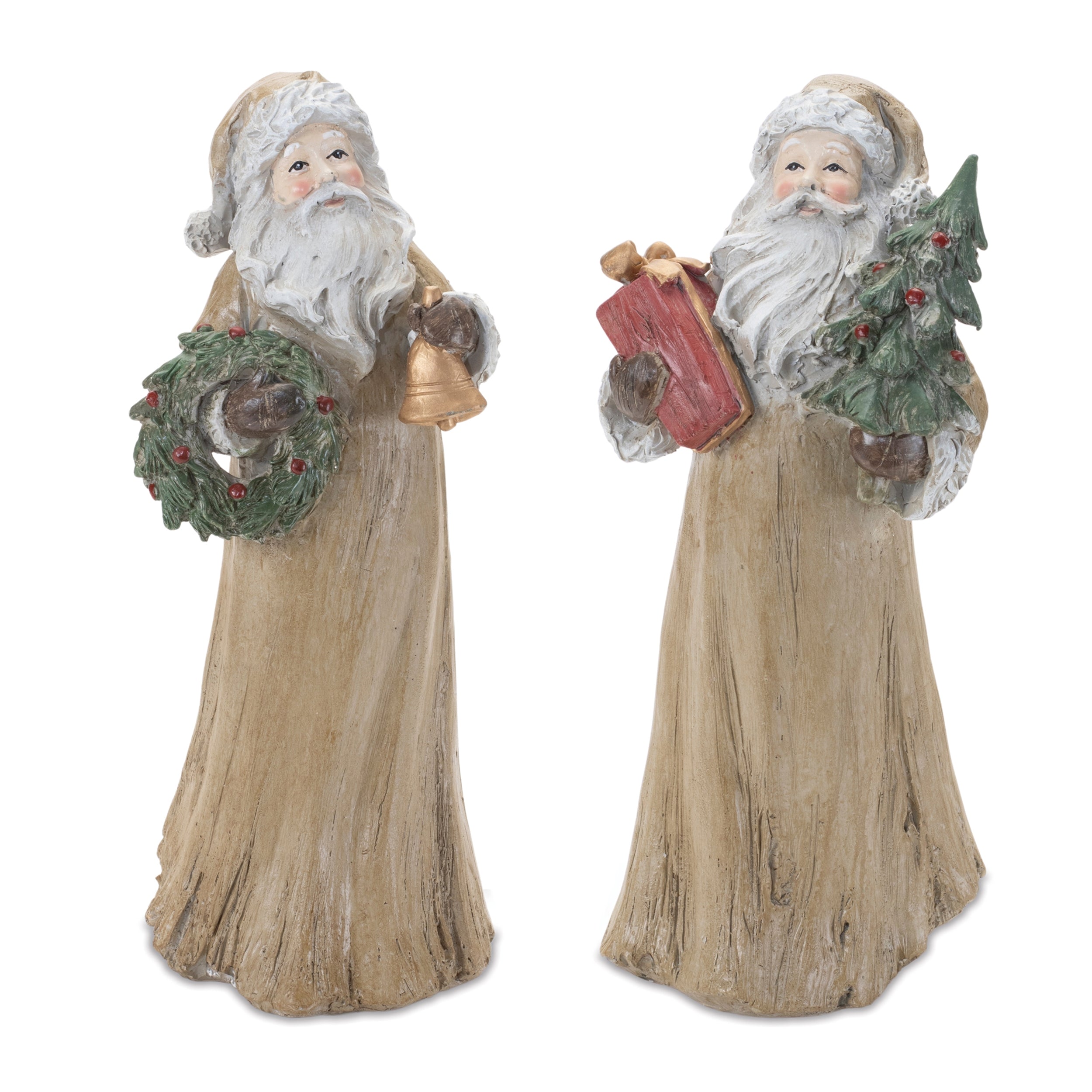 Santa (2 Asst) 9”H Resin