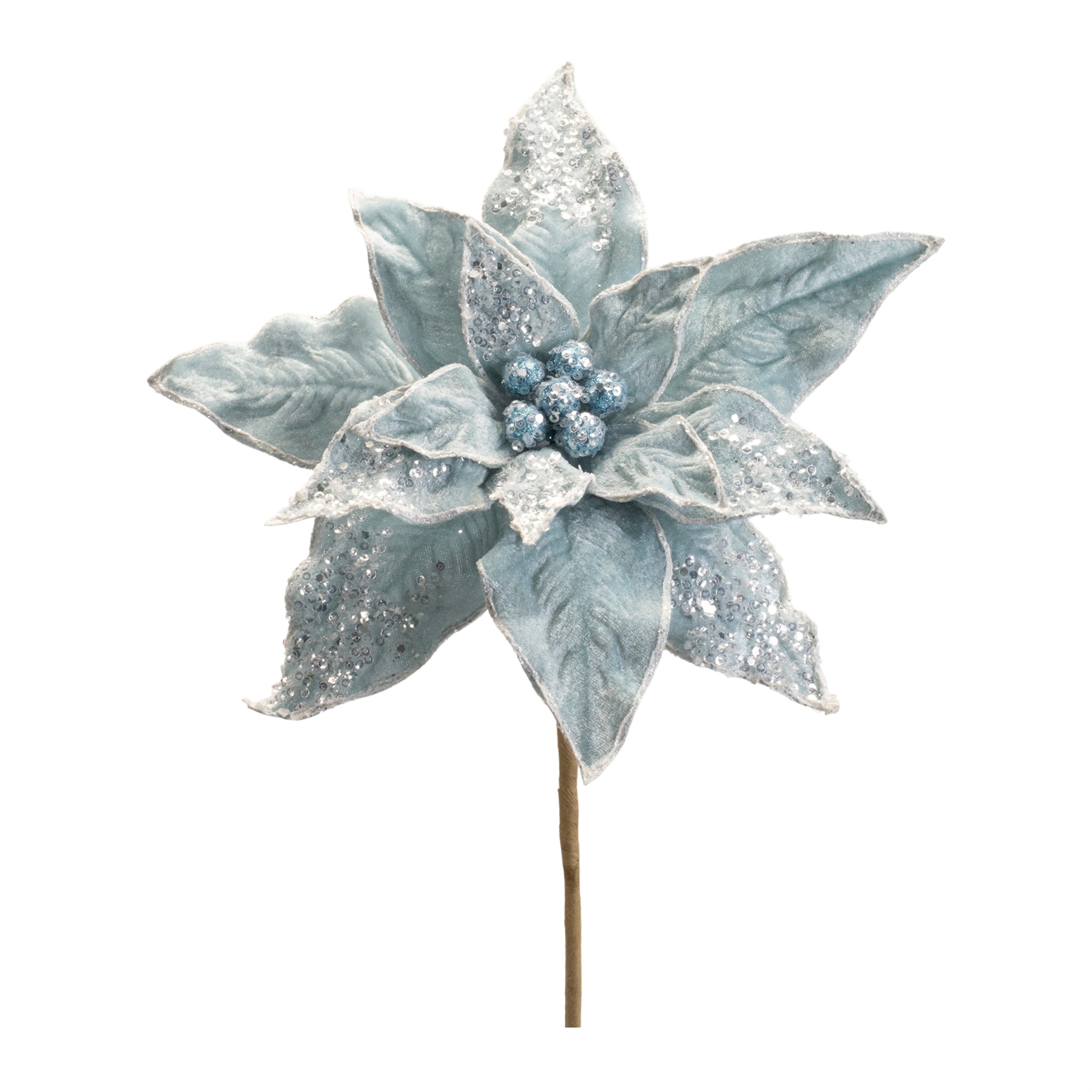 Poinsettia Stem 21”H Polyester