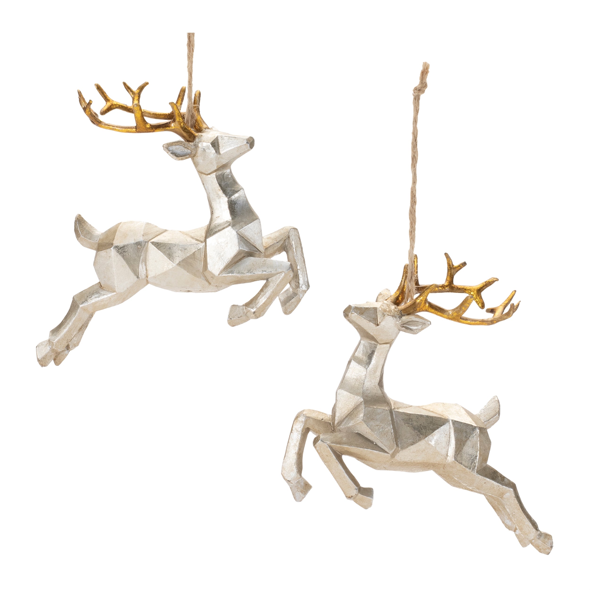 Deer Ornament (2 Asst) 4”H Resin