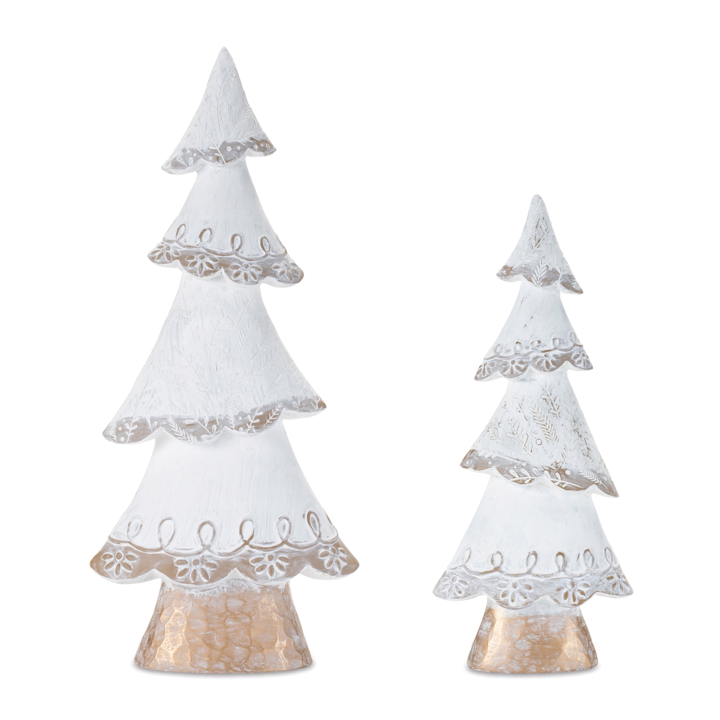 Tree (Set of 2) 15"H, 20"H Resin
