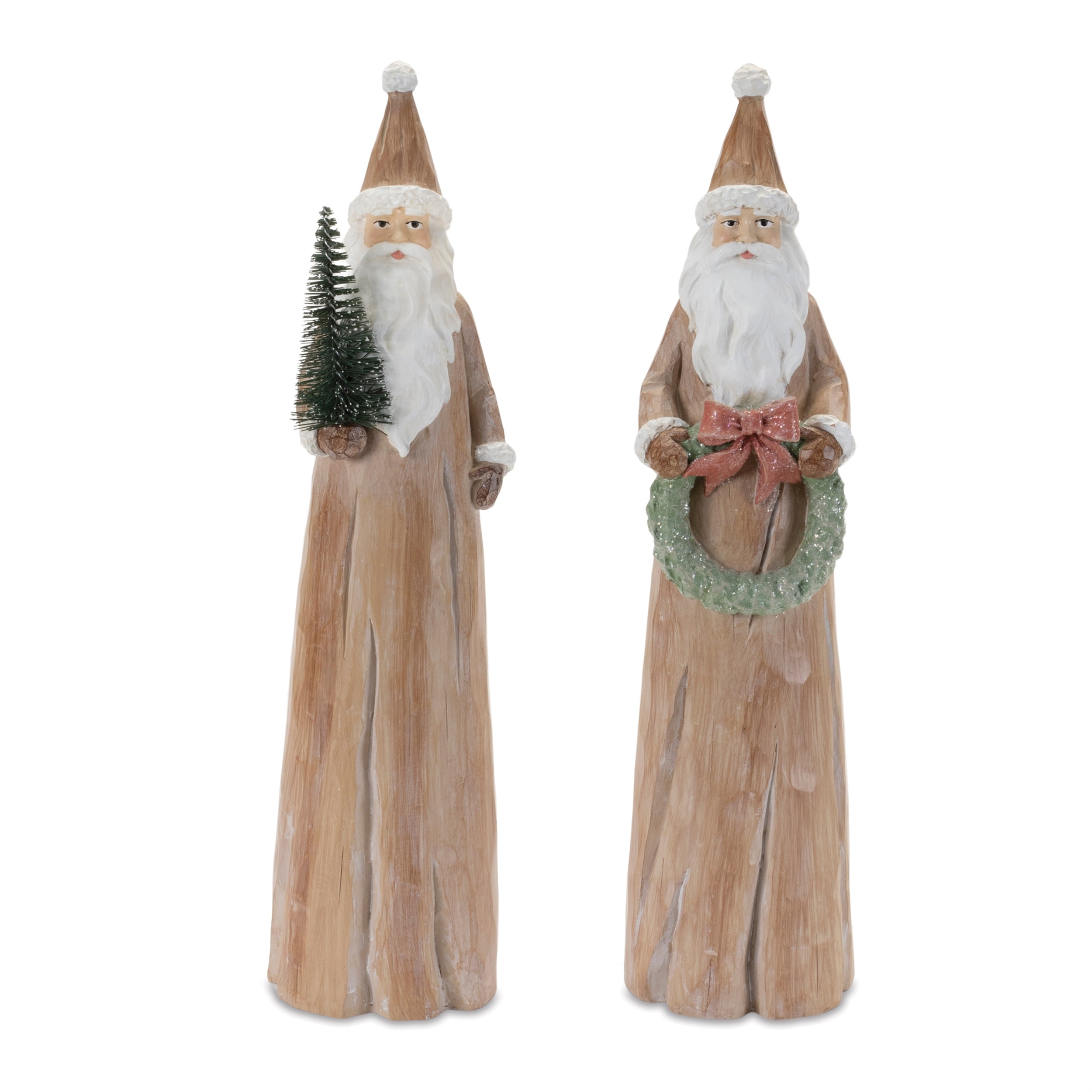 Santa (2 Asst) 13”H Resin