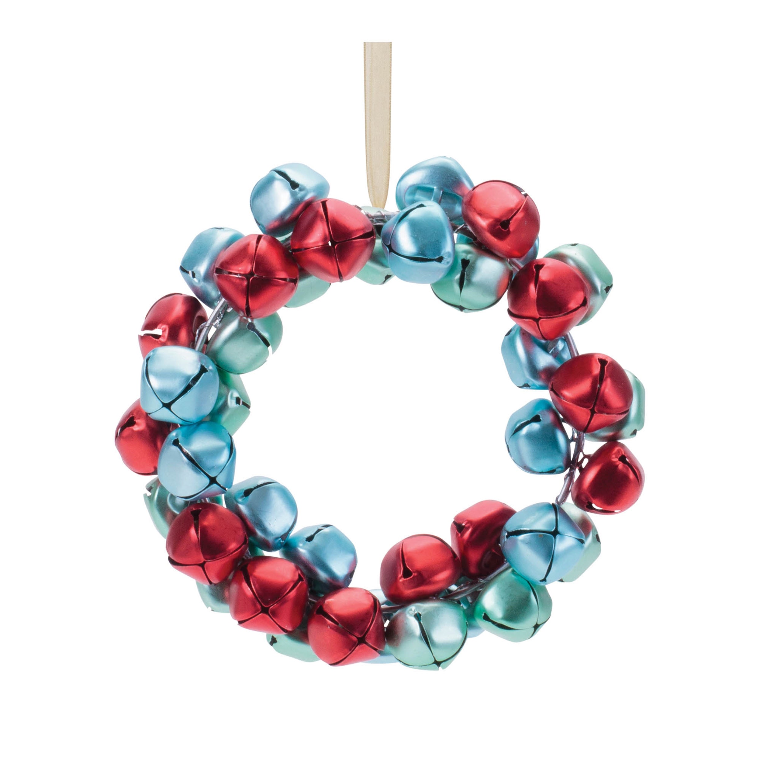 Sleigh Bell Wreath Ornament (Set of 12) 5.5"H Iron