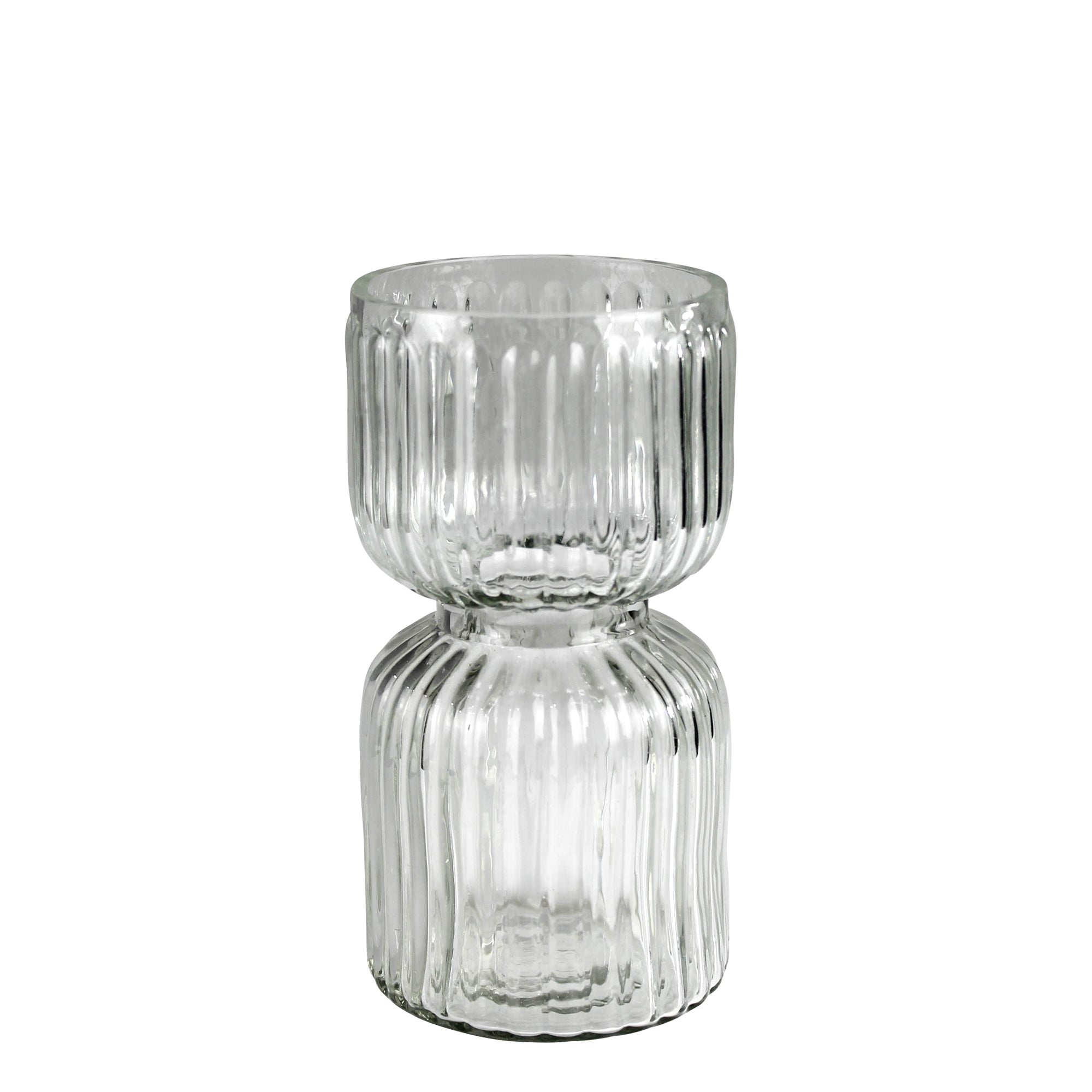 Ribbed Bulb Vase, Glass - Sm