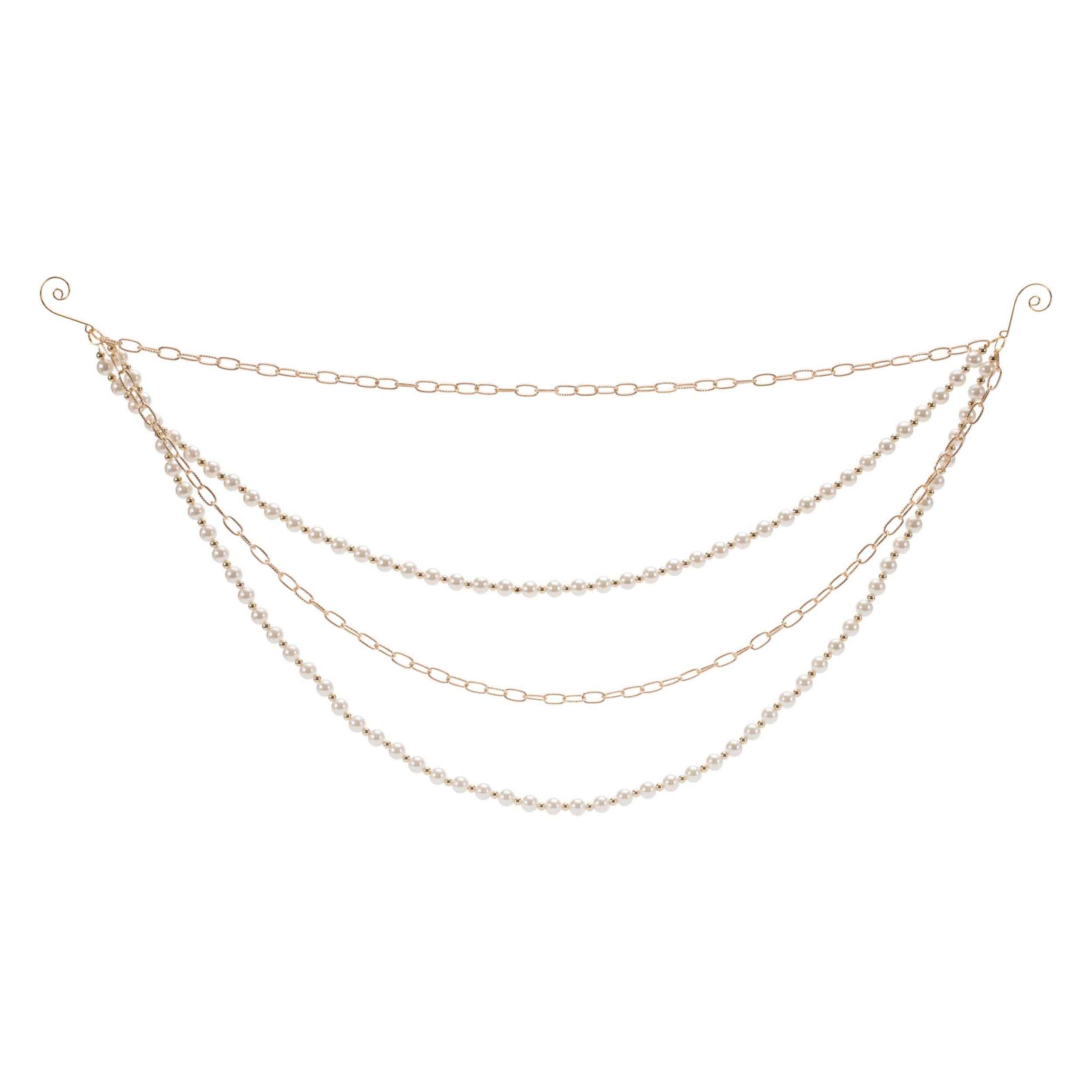Chain and Bead Garland (Set of 2) 27"L x 12"H Plastic