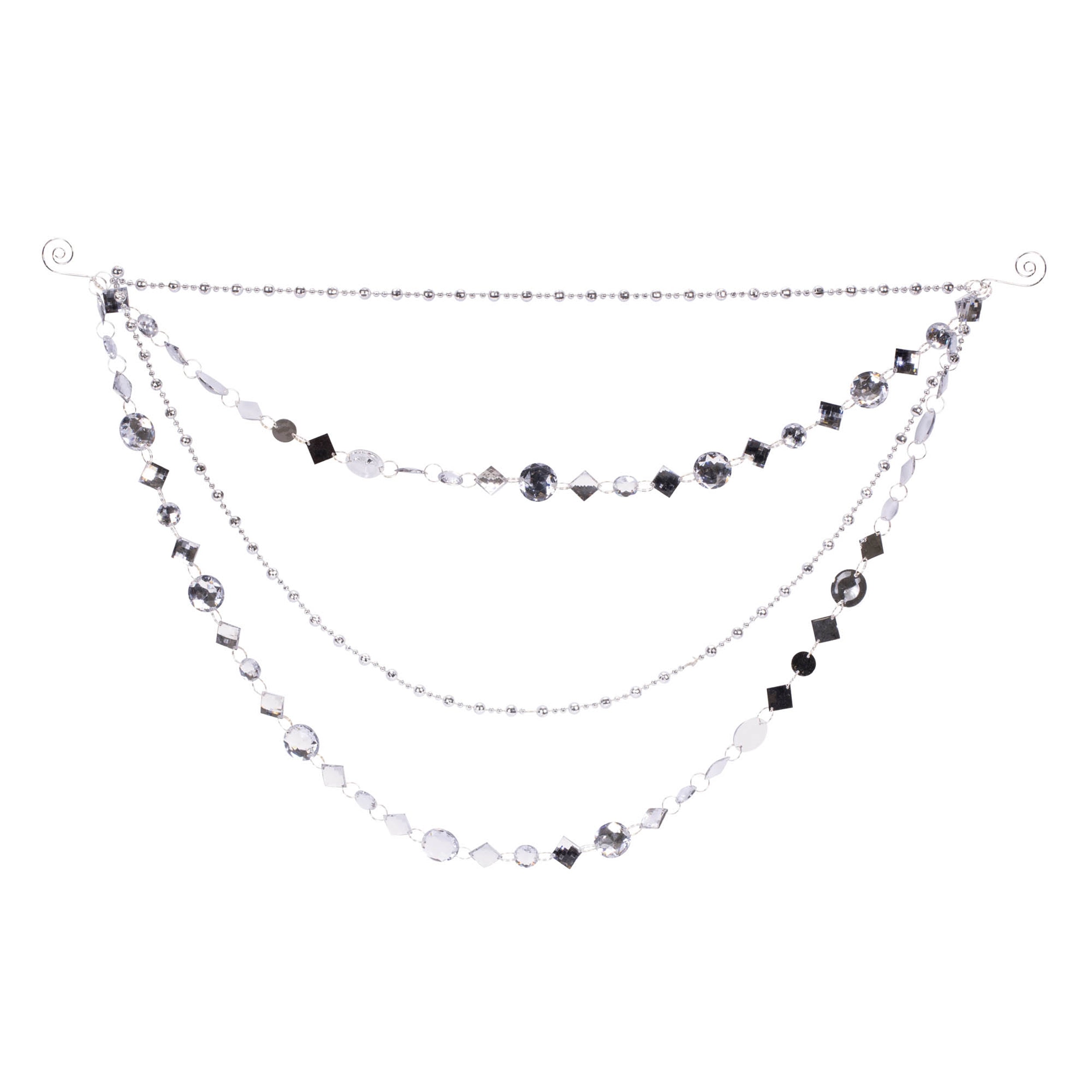 Chain and Bead Garland (Set of 2) 20"L Plastic