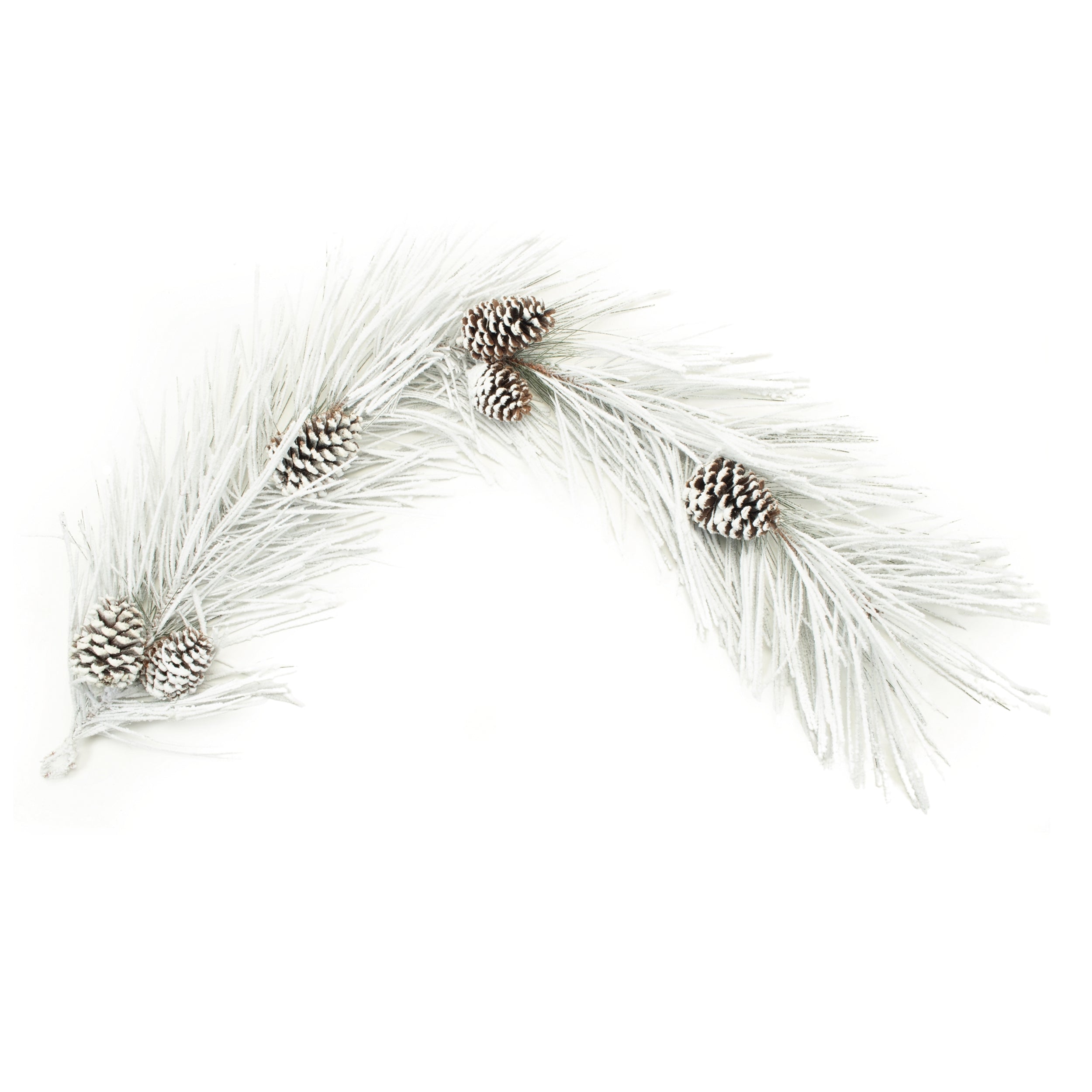 Flocked Pine Garland 48”L PVC