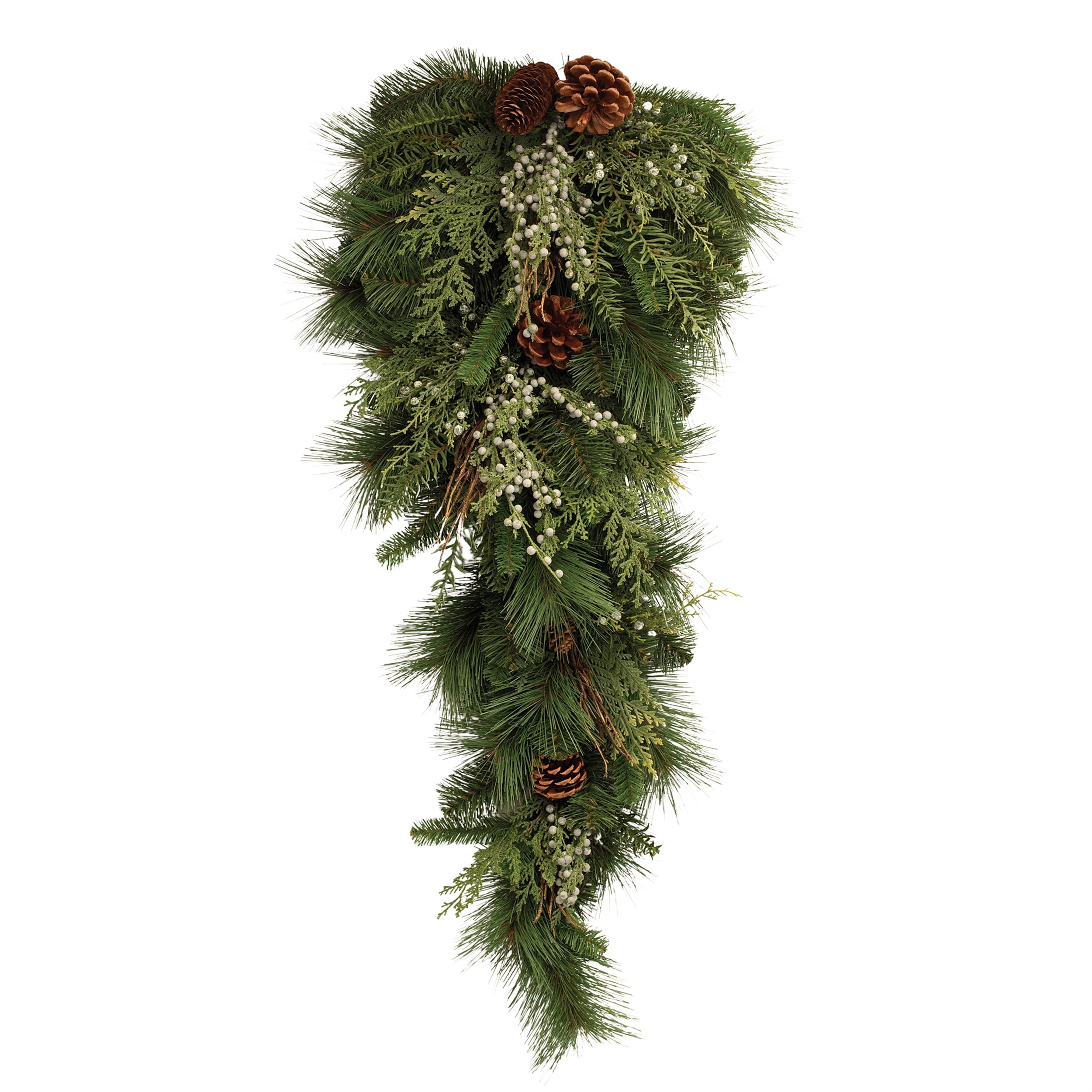 Mixed Pine Wall Swag 32”H PVC