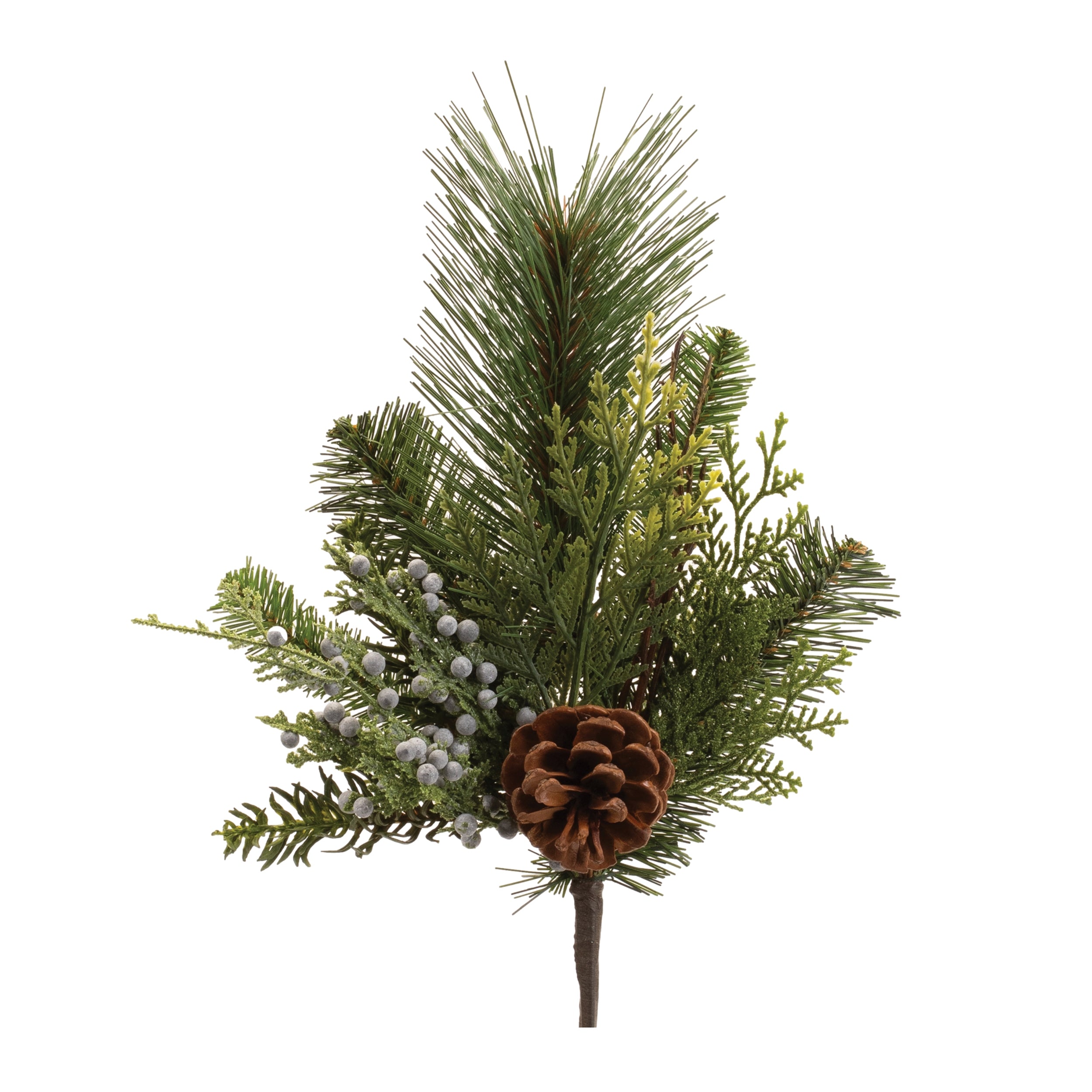 Mixed Pine Spray 15”H PVC