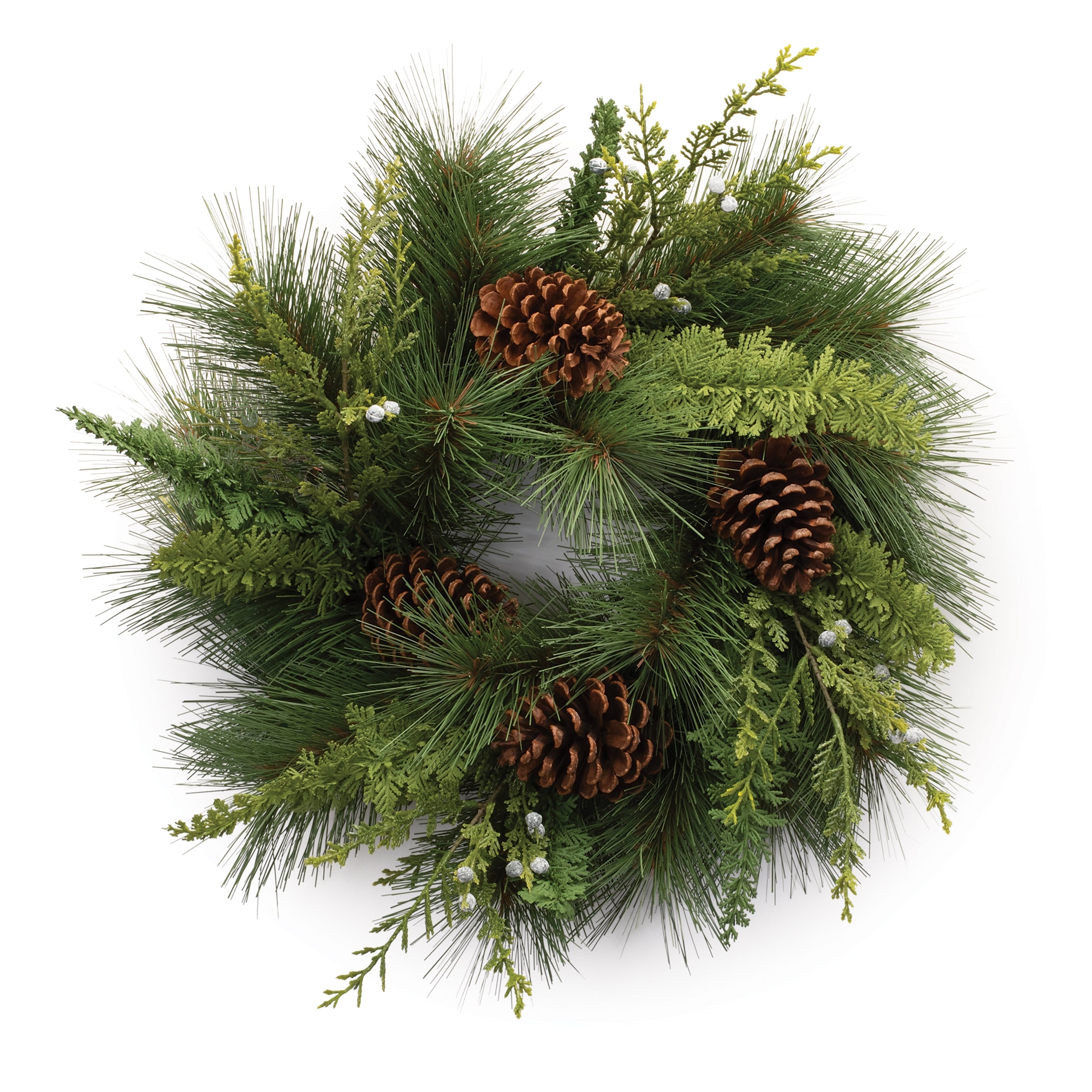 Mixed Pine Wreath 18”D PVC