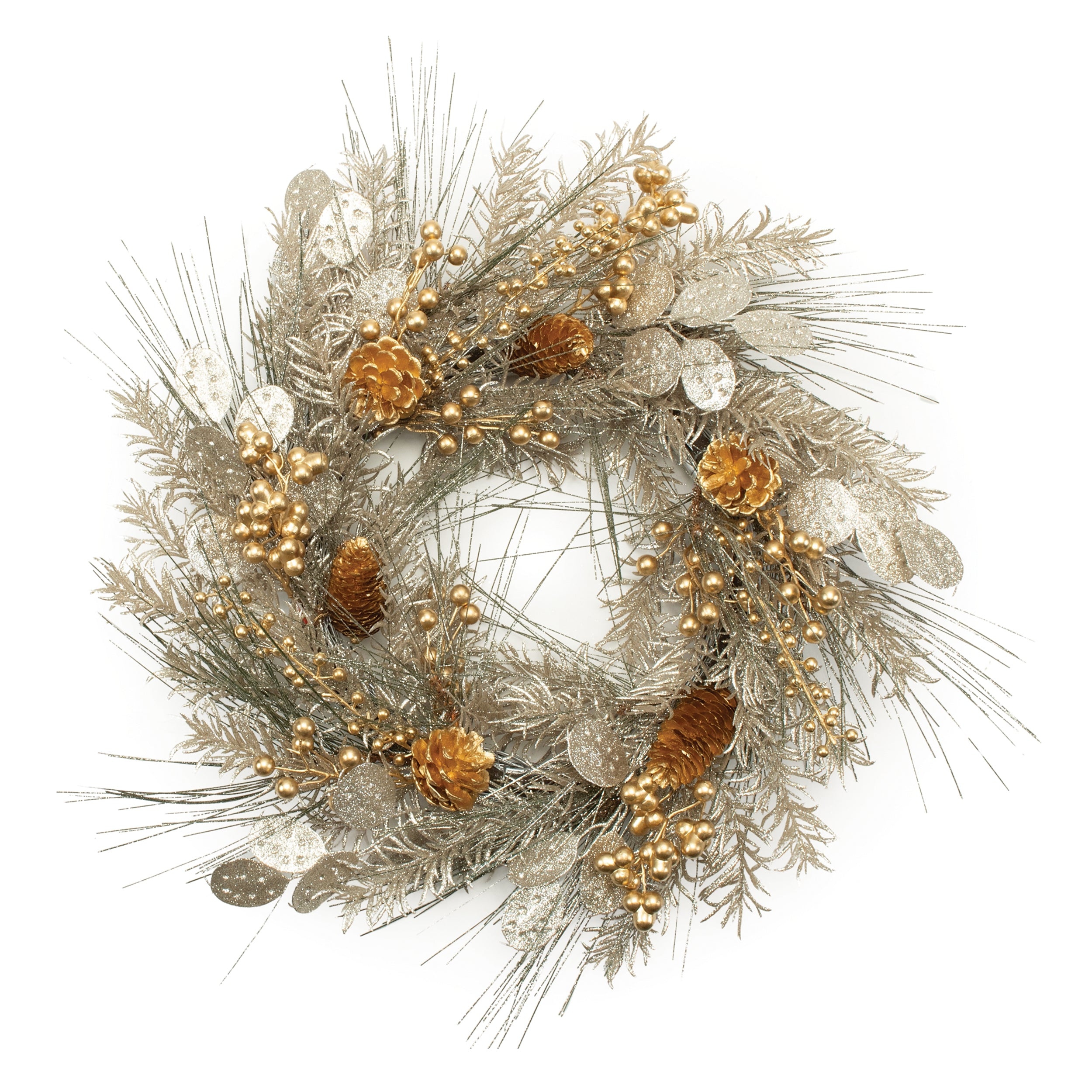 Mixed Pine and Berry Wreath 20”D