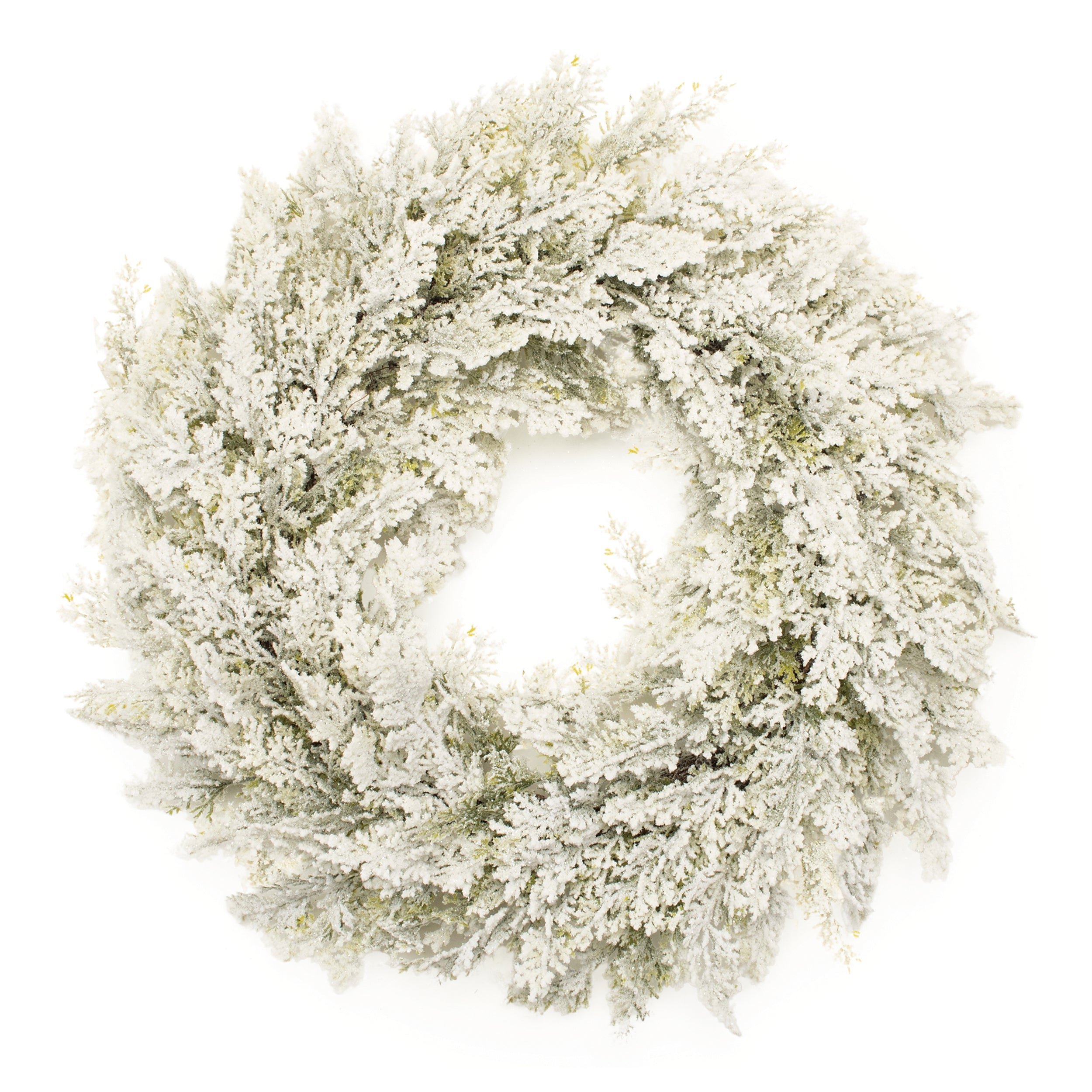 Flocked Pine Wreath 24”D