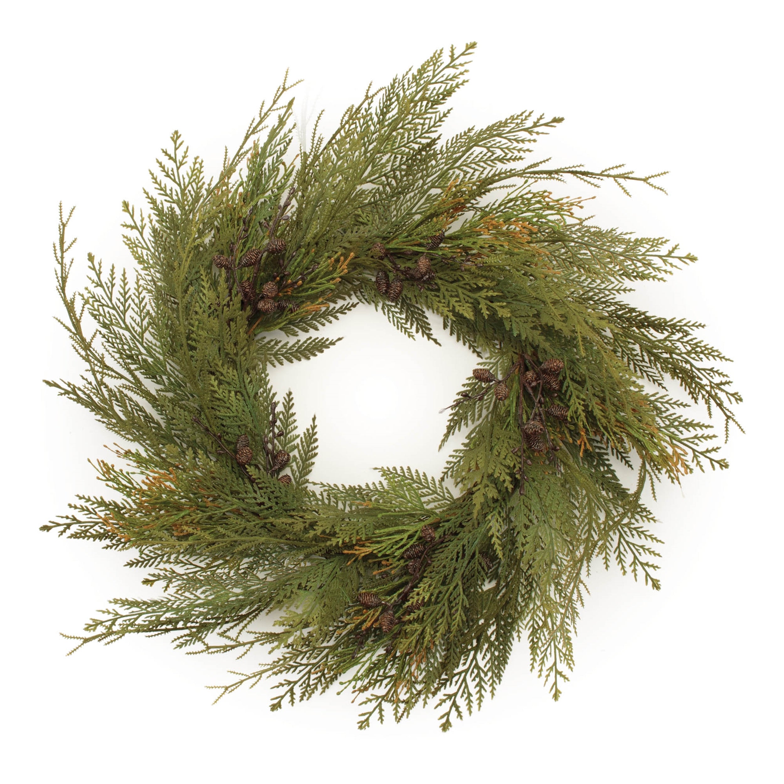 Cedar Wreath 30"D Faux Floral Materials