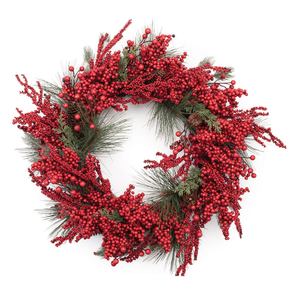 Berry and Pine Wreath 26"D