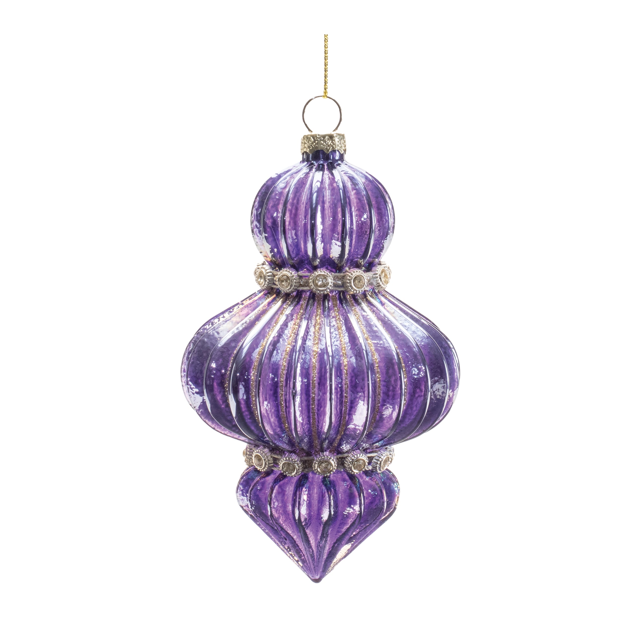 Finial Ornament 5”H Glass