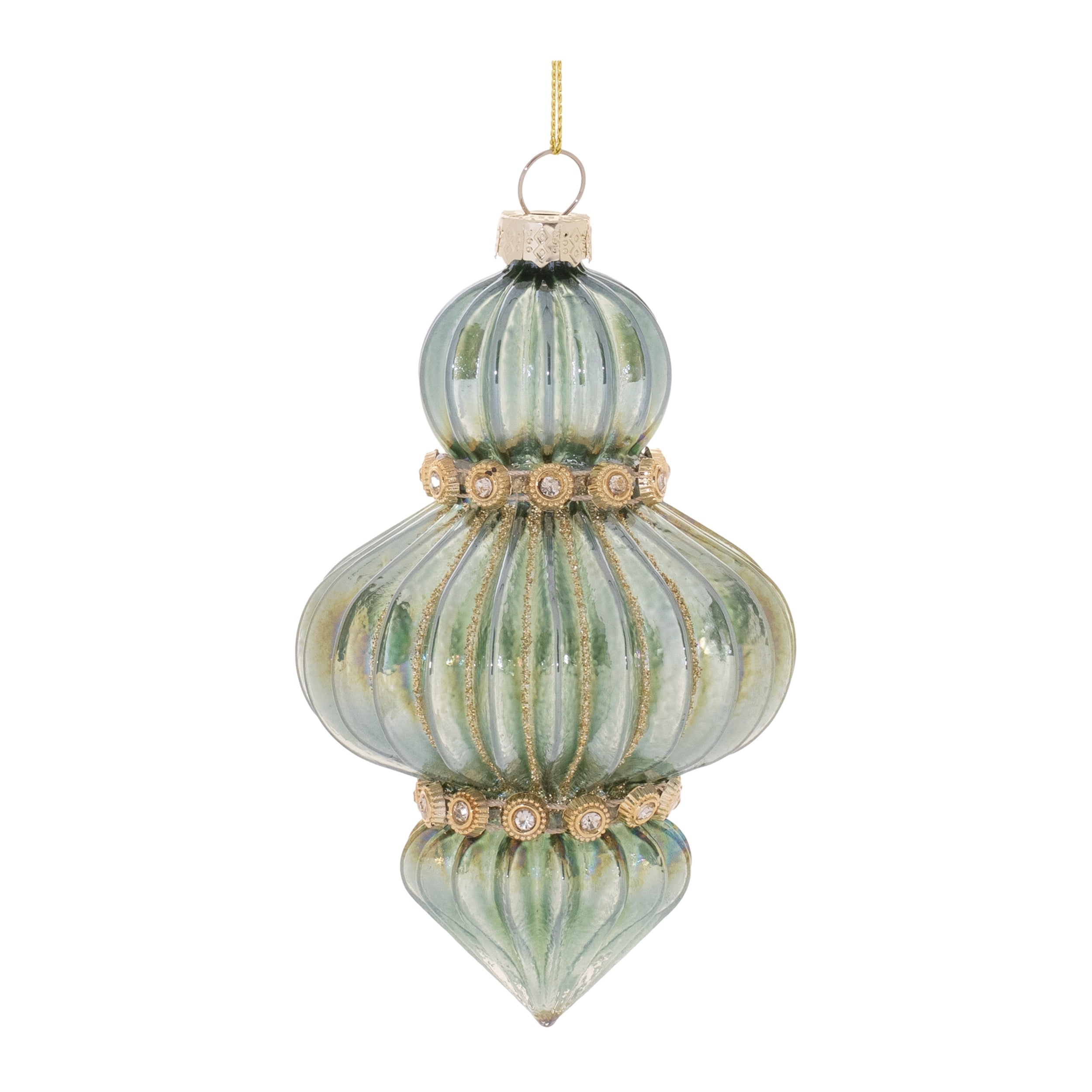 Finial Ornament 5”H Glass