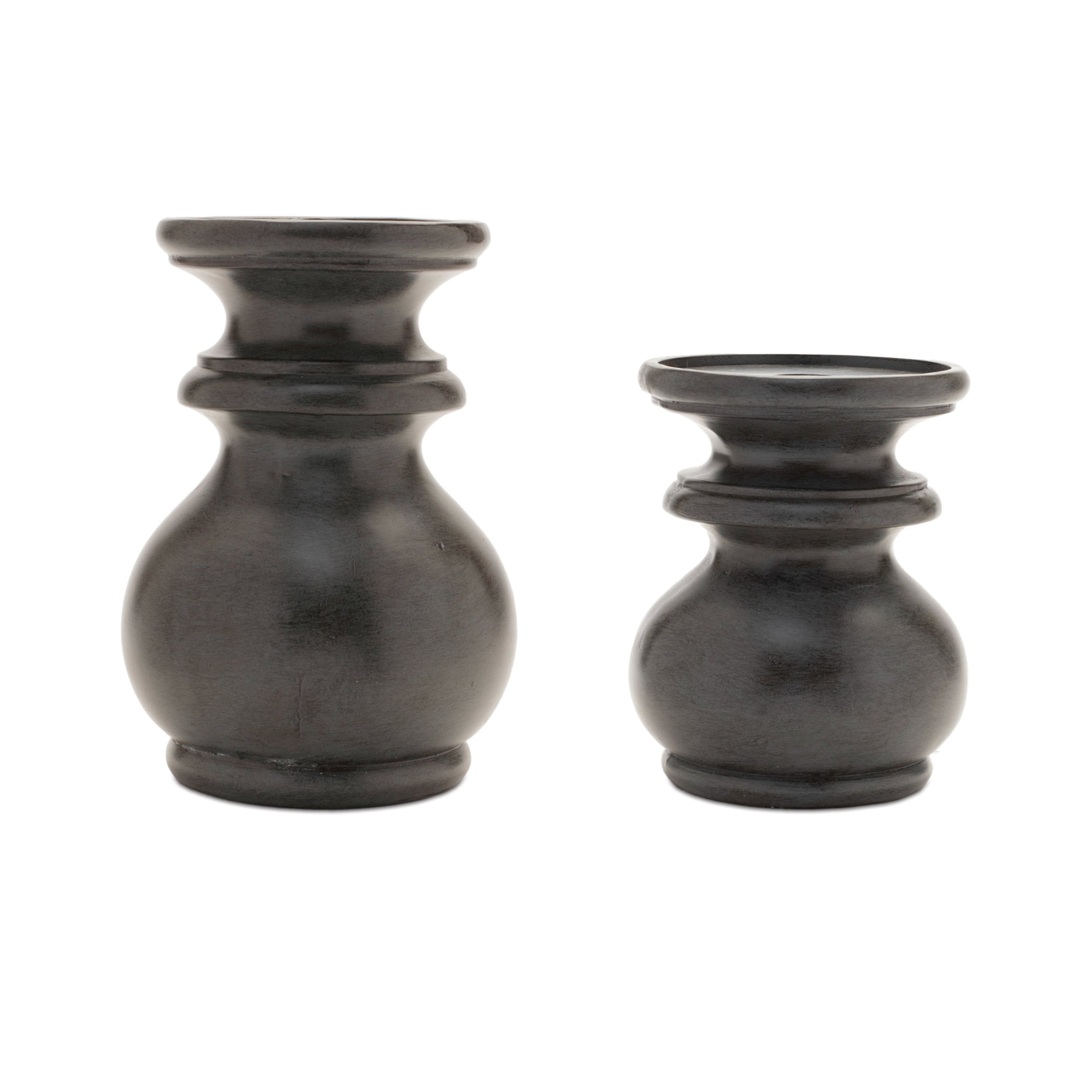 Candle Holder (Set of 2) 5.5"H, 8"H Resin