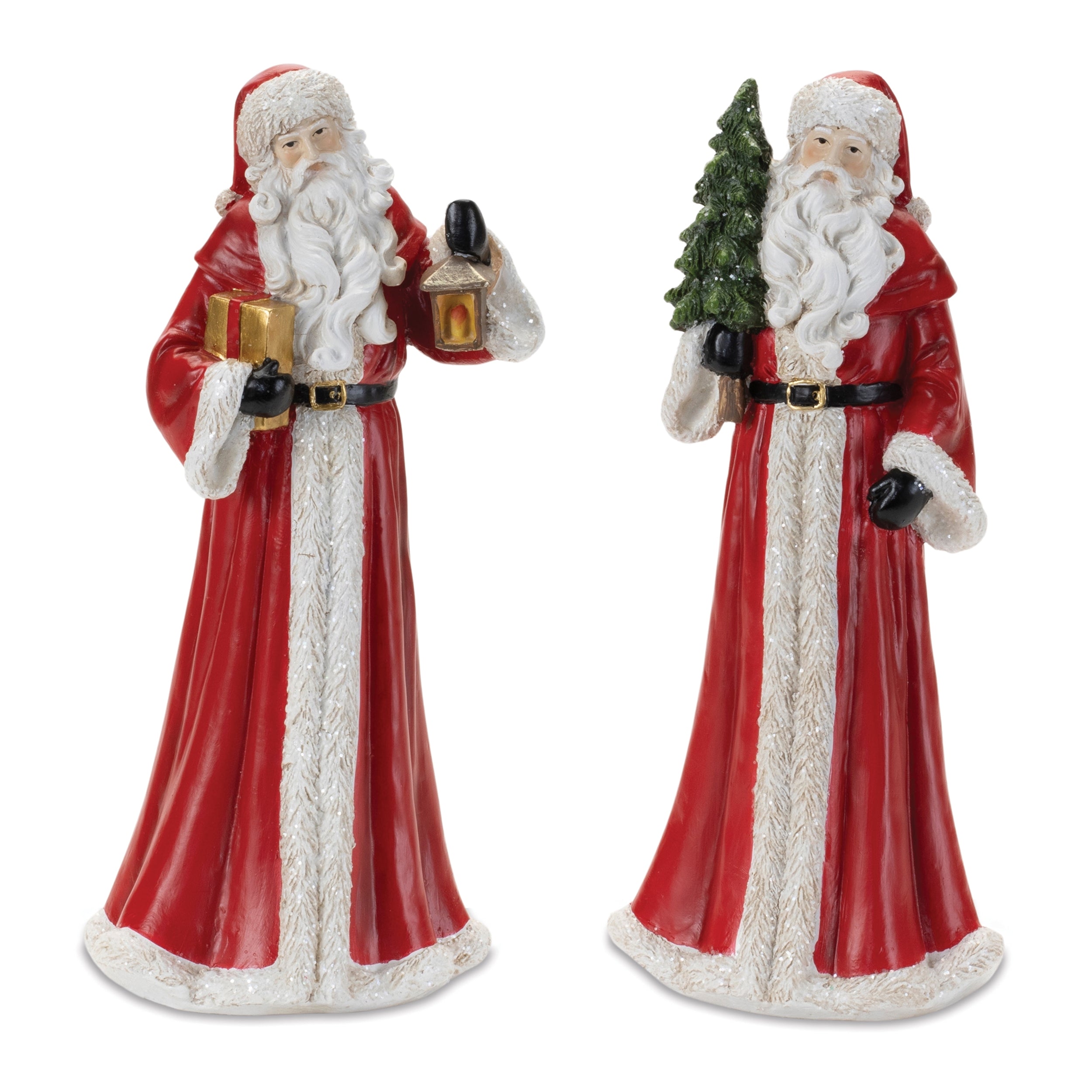 Santa (2 Asst) 10”H Resin