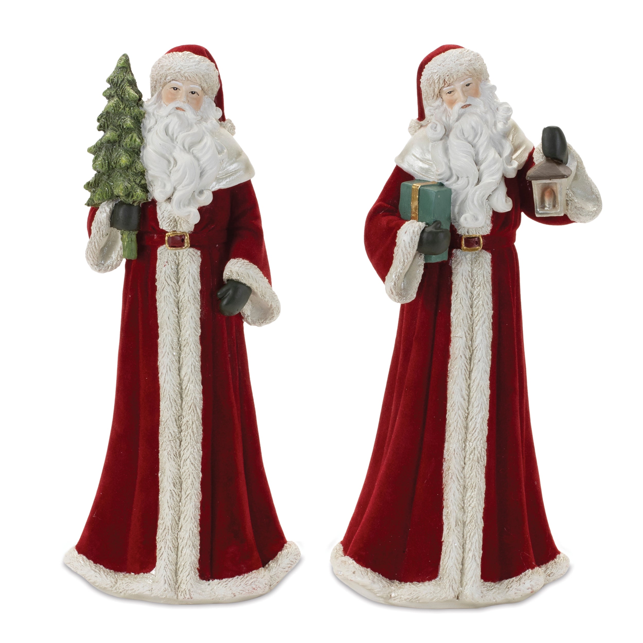 Santa (2 Asst) 10”H Resin