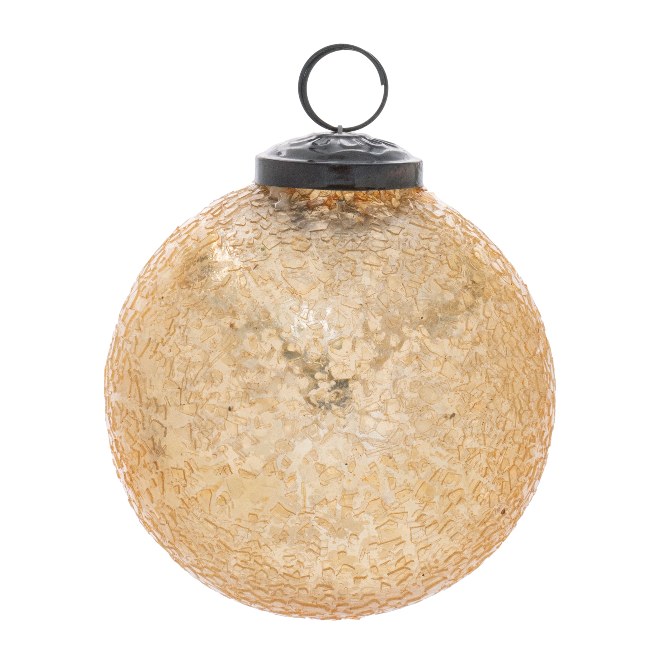 Ball Ornament 4”D Glass
